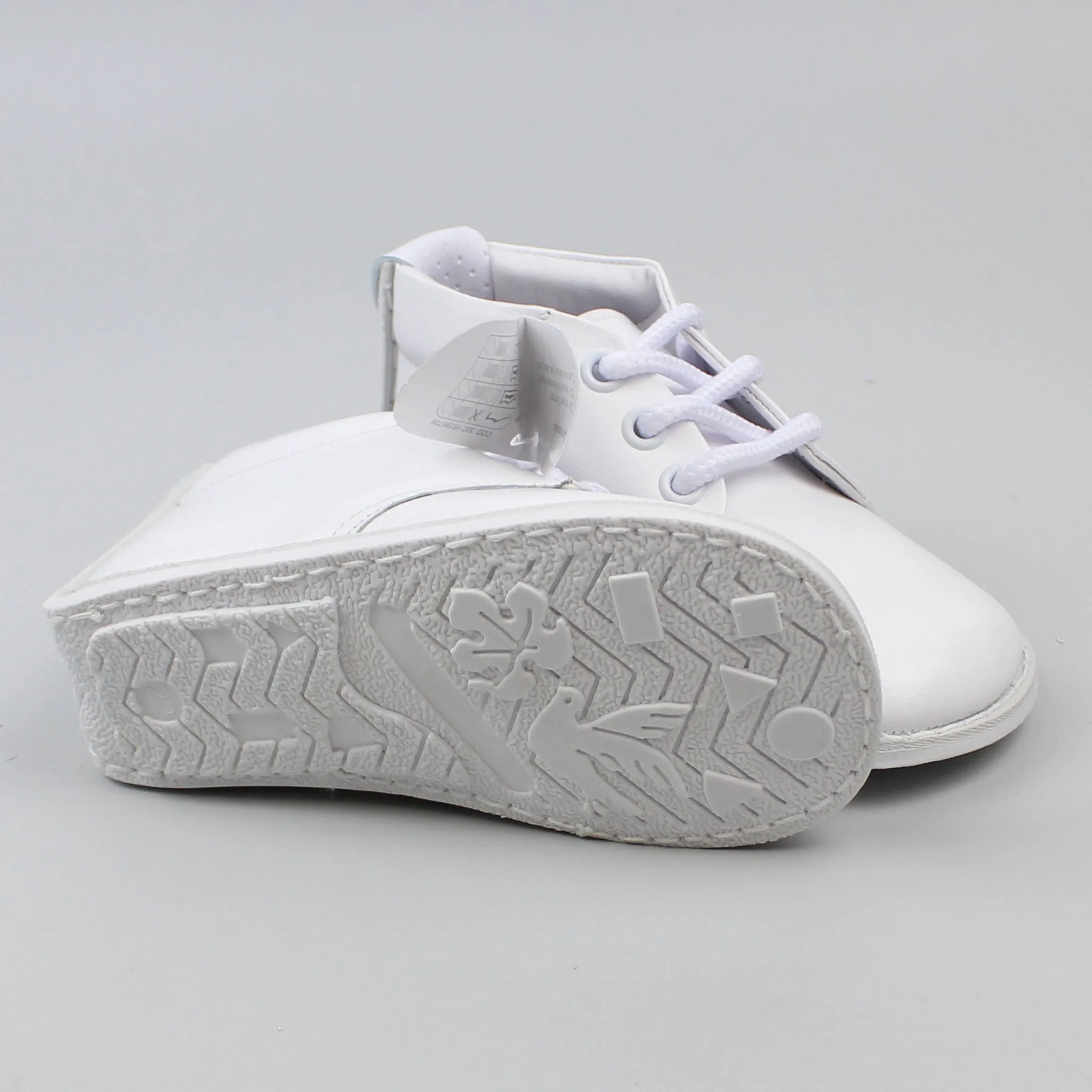 First Walker Shoes - Boys - Hard Sole White  Leather - Pex Dillon