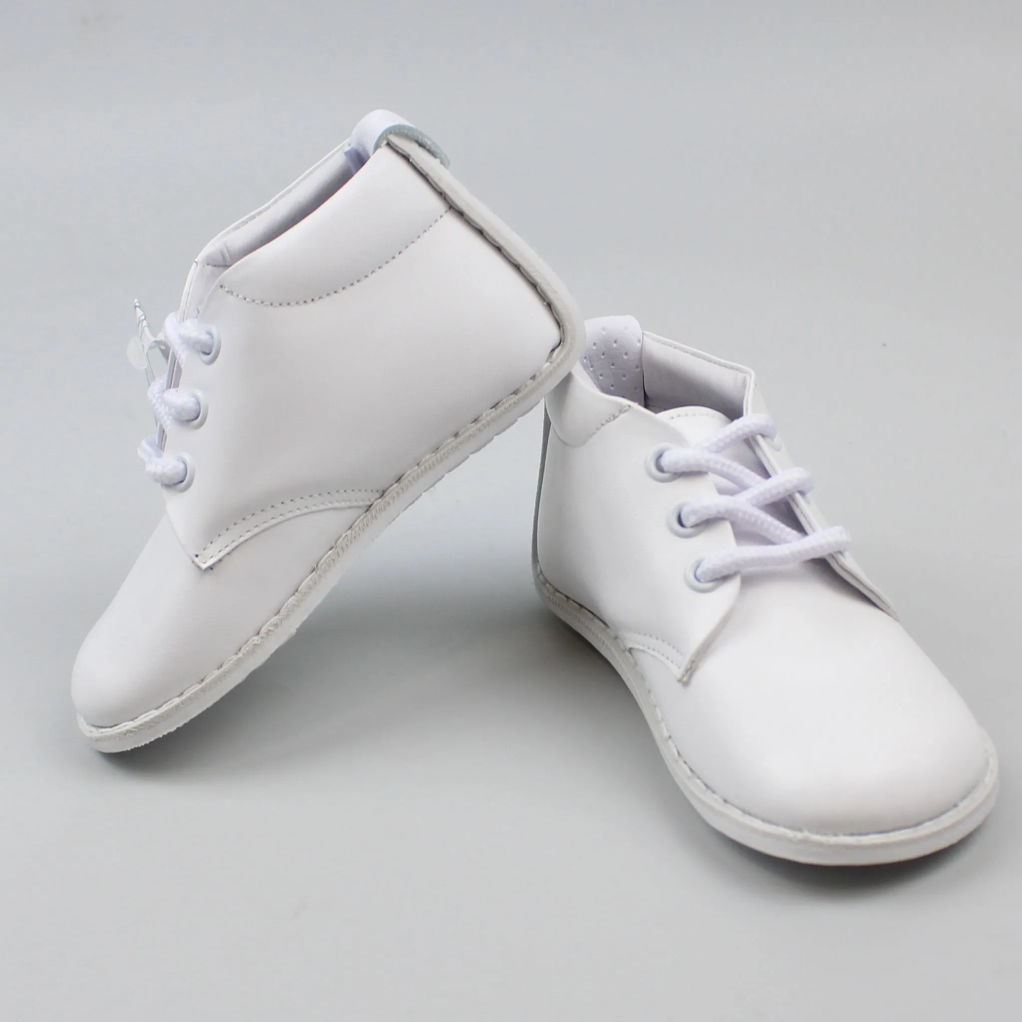 First Walker Shoes - Boys - Hard Sole White  Leather - Pex Dillon