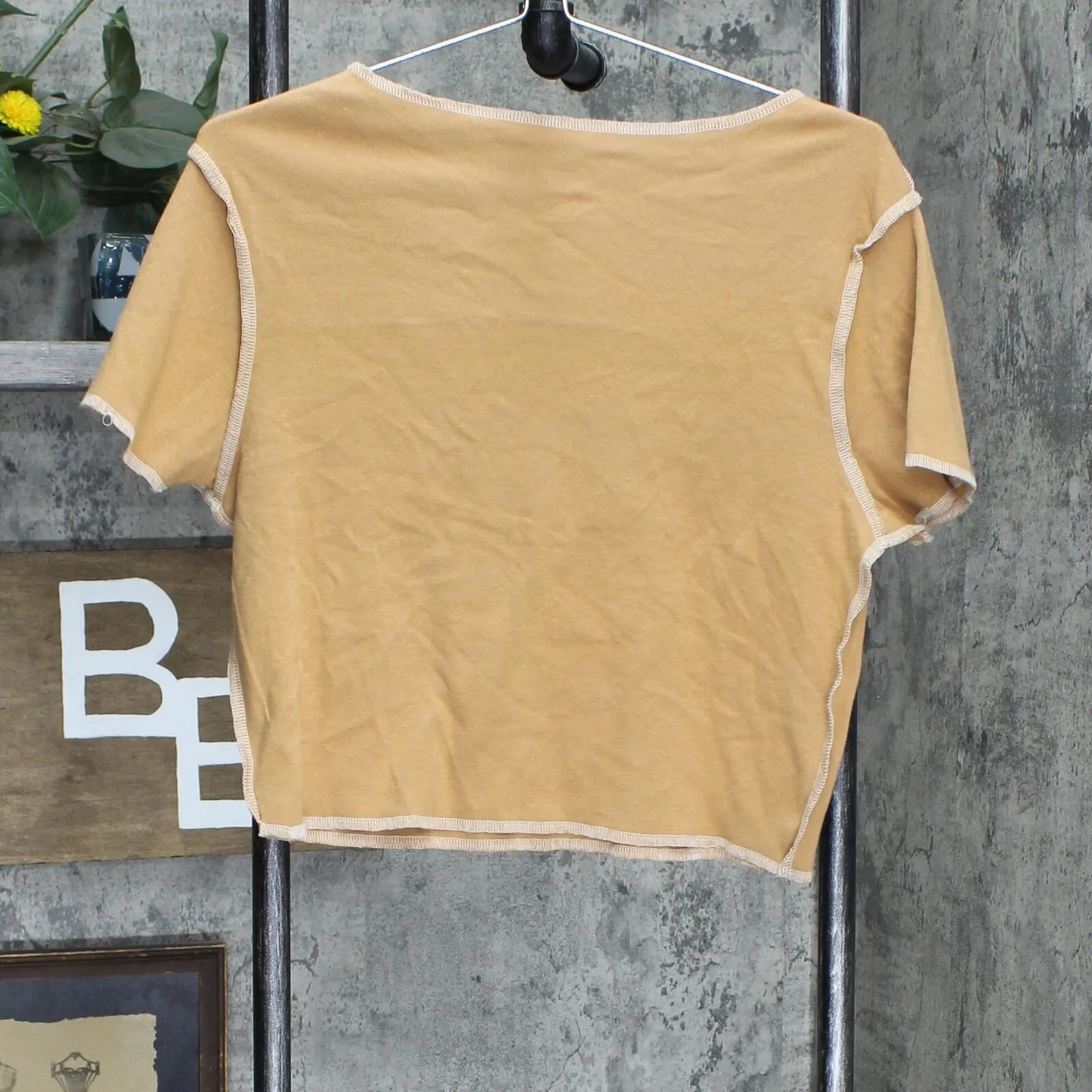 Ford Womens Bronco Stitch Crop Top Brown XL