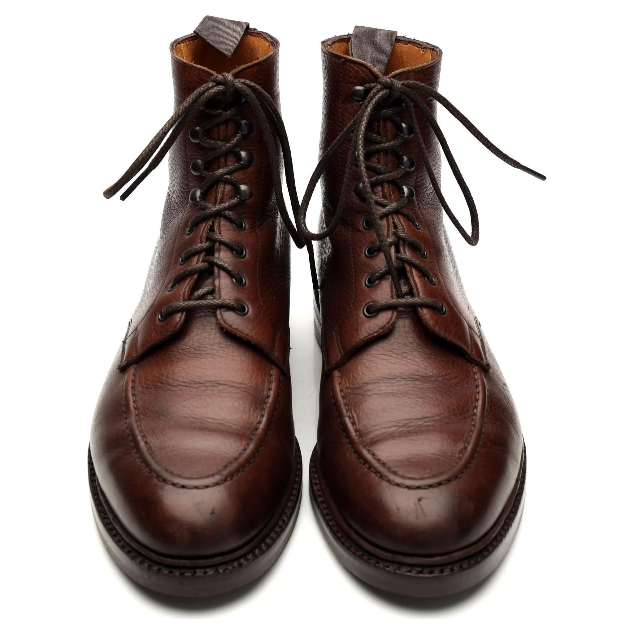 'Galway 2' Brown Grain Leather Apron Boot UK 6.5 E