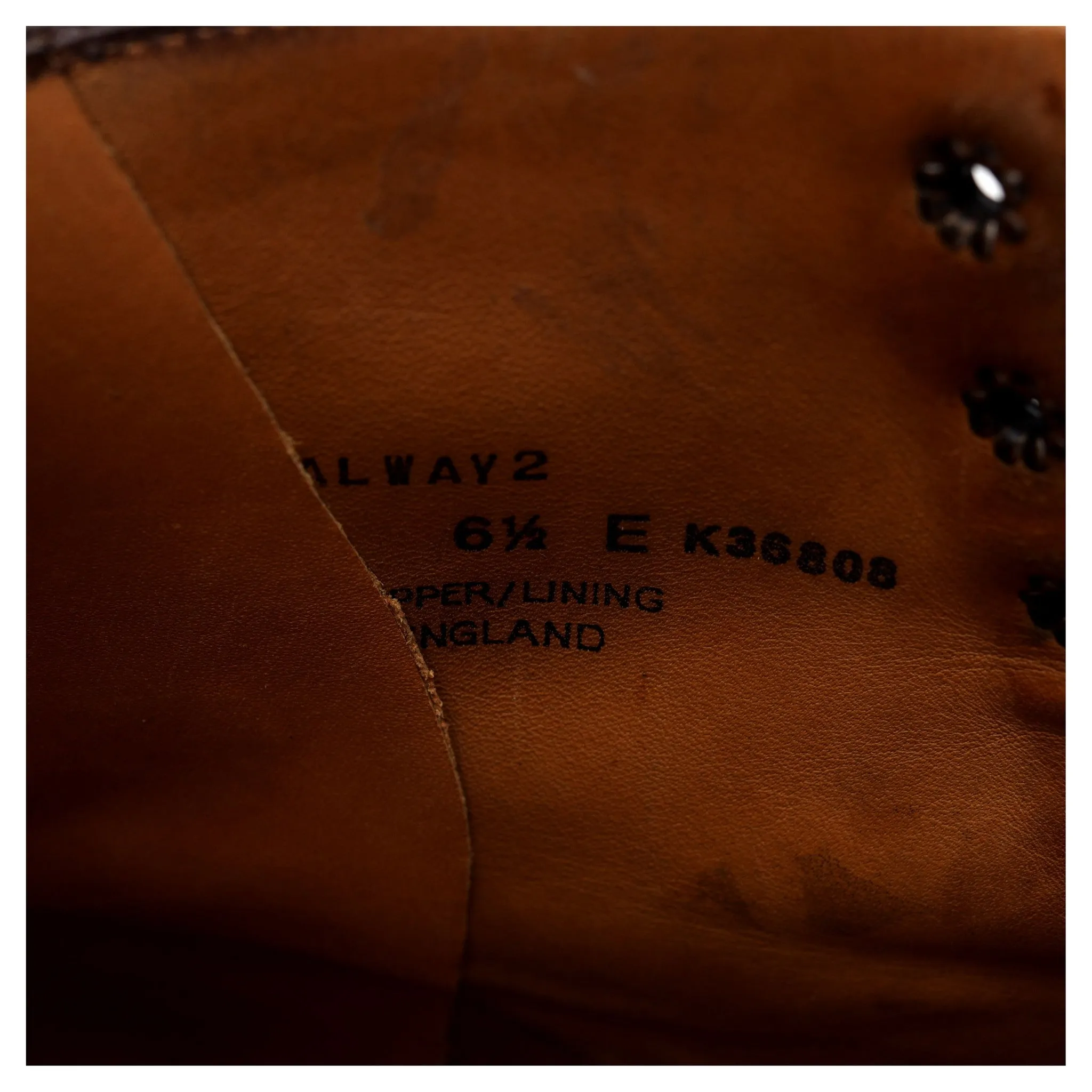 'Galway 2' Brown Grain Leather Apron Boot UK 6.5 E