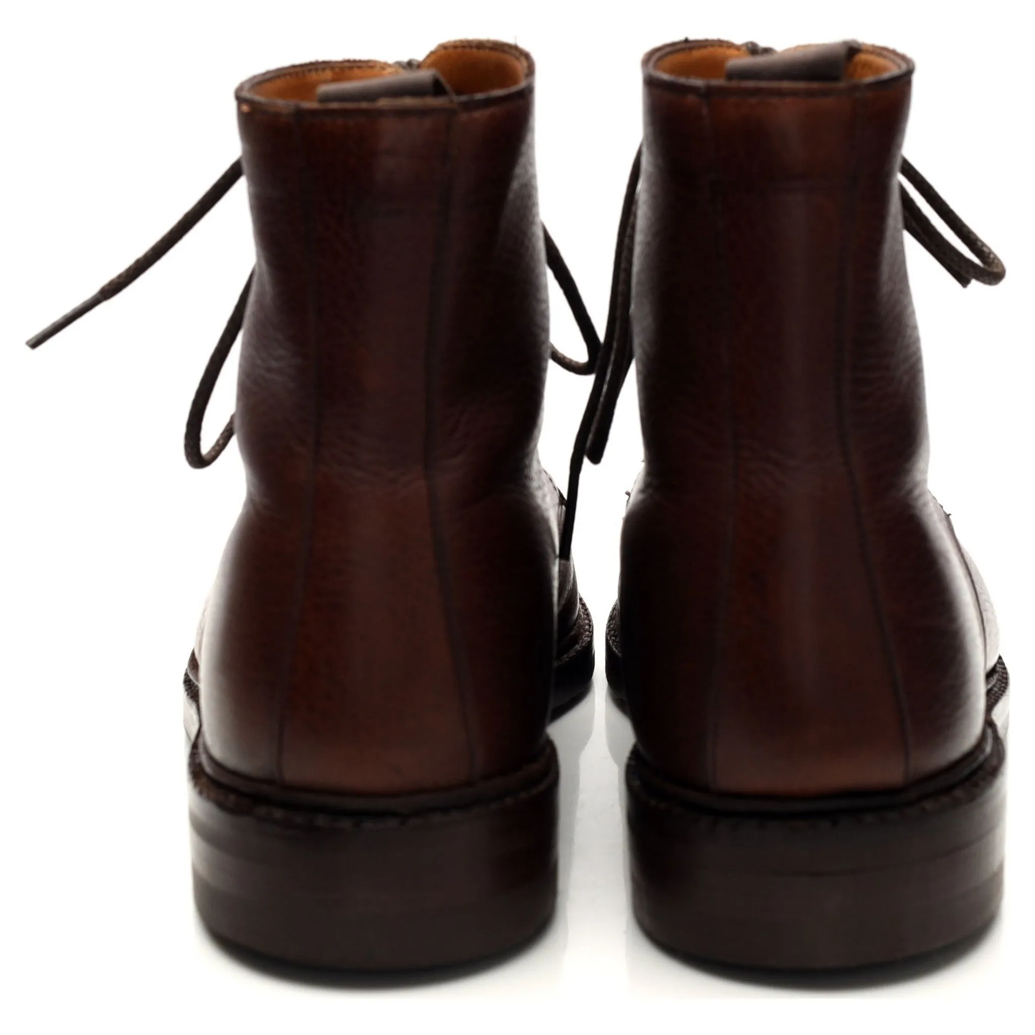 'Galway 2' Brown Grain Leather Apron Boot UK 6.5 E