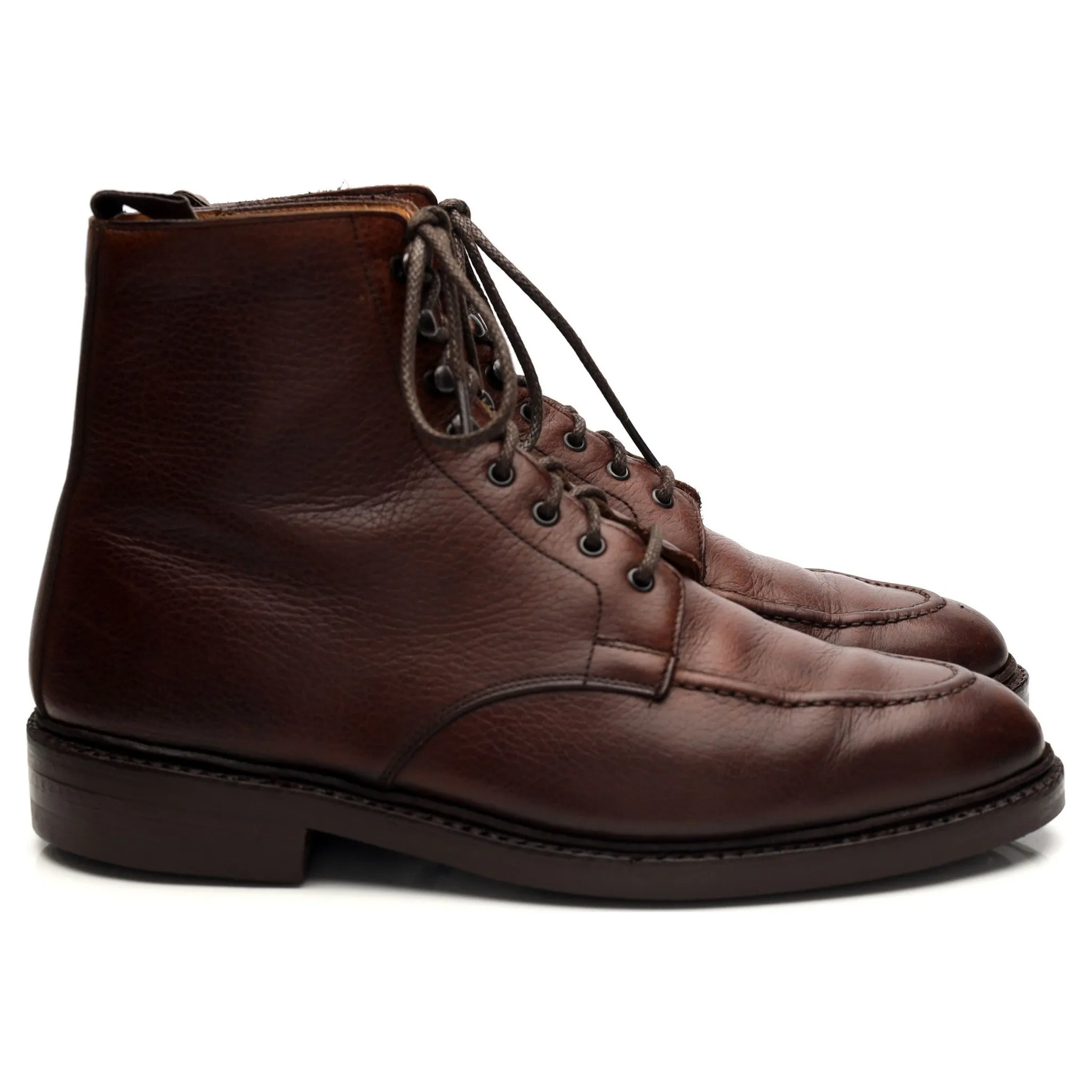 'Galway 2' Brown Grain Leather Apron Boot UK 6.5 E