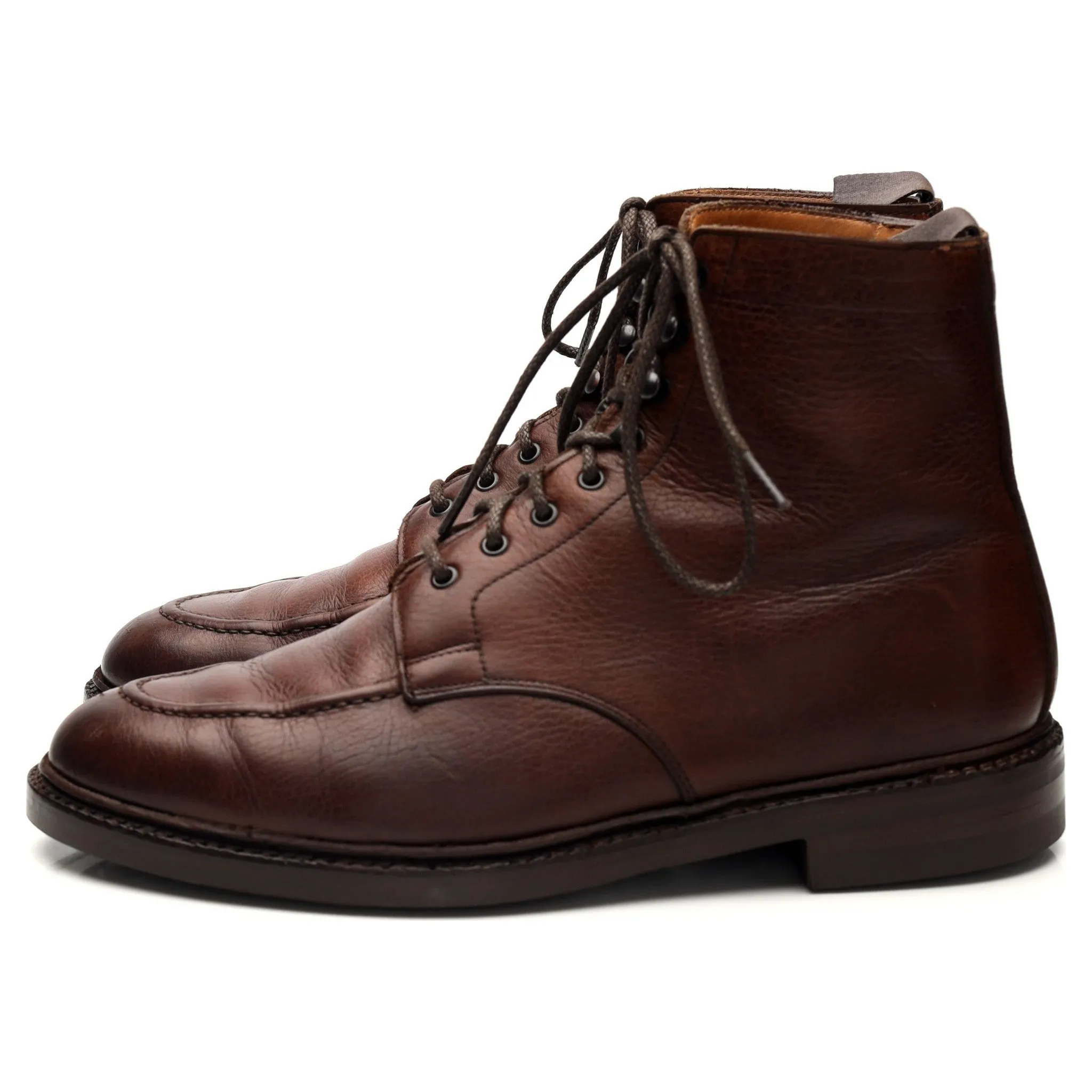 'Galway 2' Brown Grain Leather Apron Boot UK 6.5 E