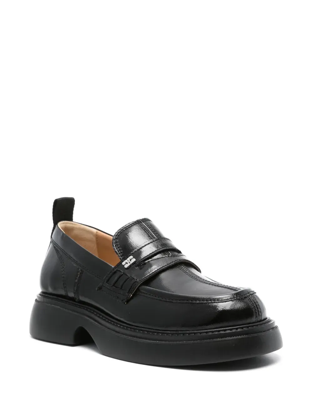 GANNI logo-plaque platform loafers