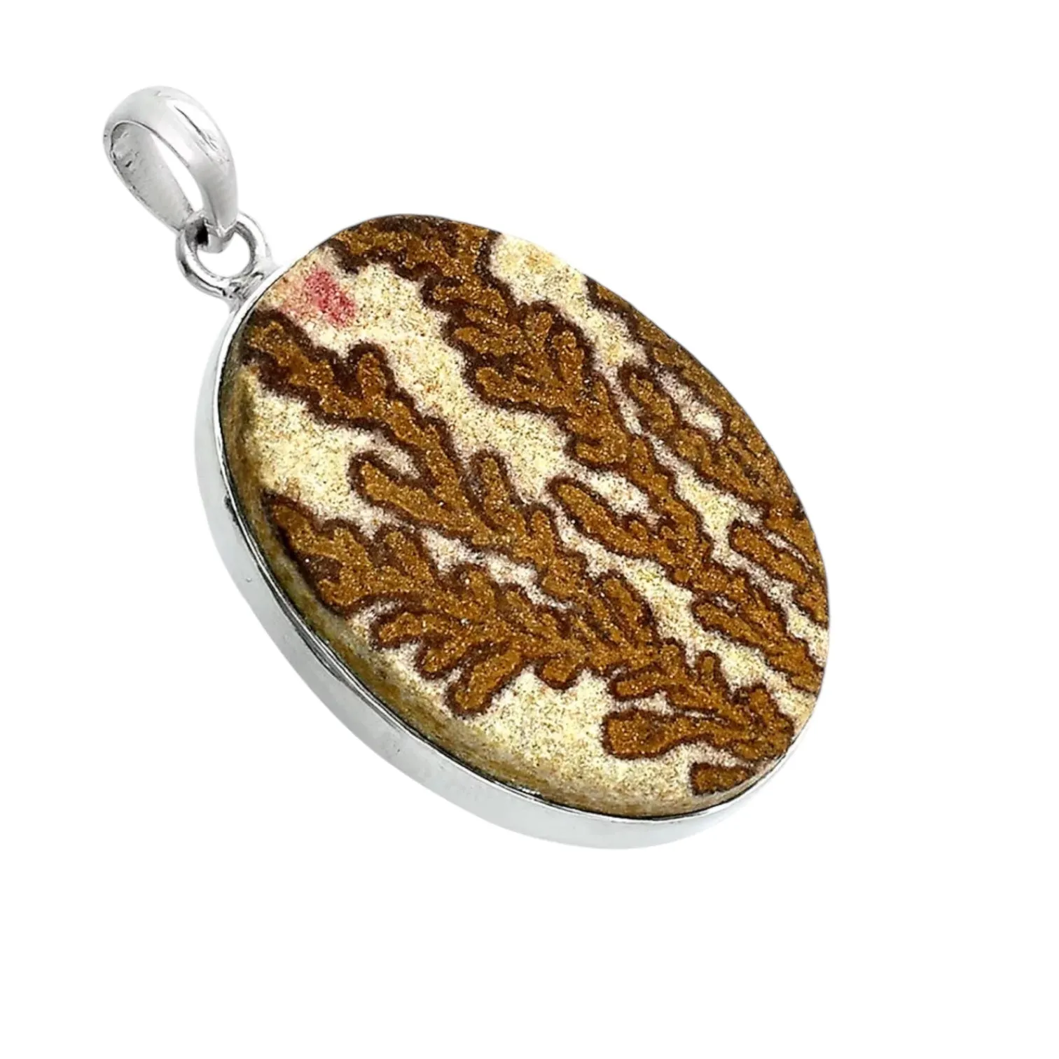 German psilomelane Dendrite Solid 925 Sterling Silver Pendant