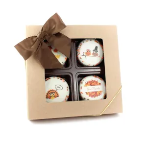 Gift Box of 4 Thanksgiving Chocolate Covered Oreos -  3 pcs