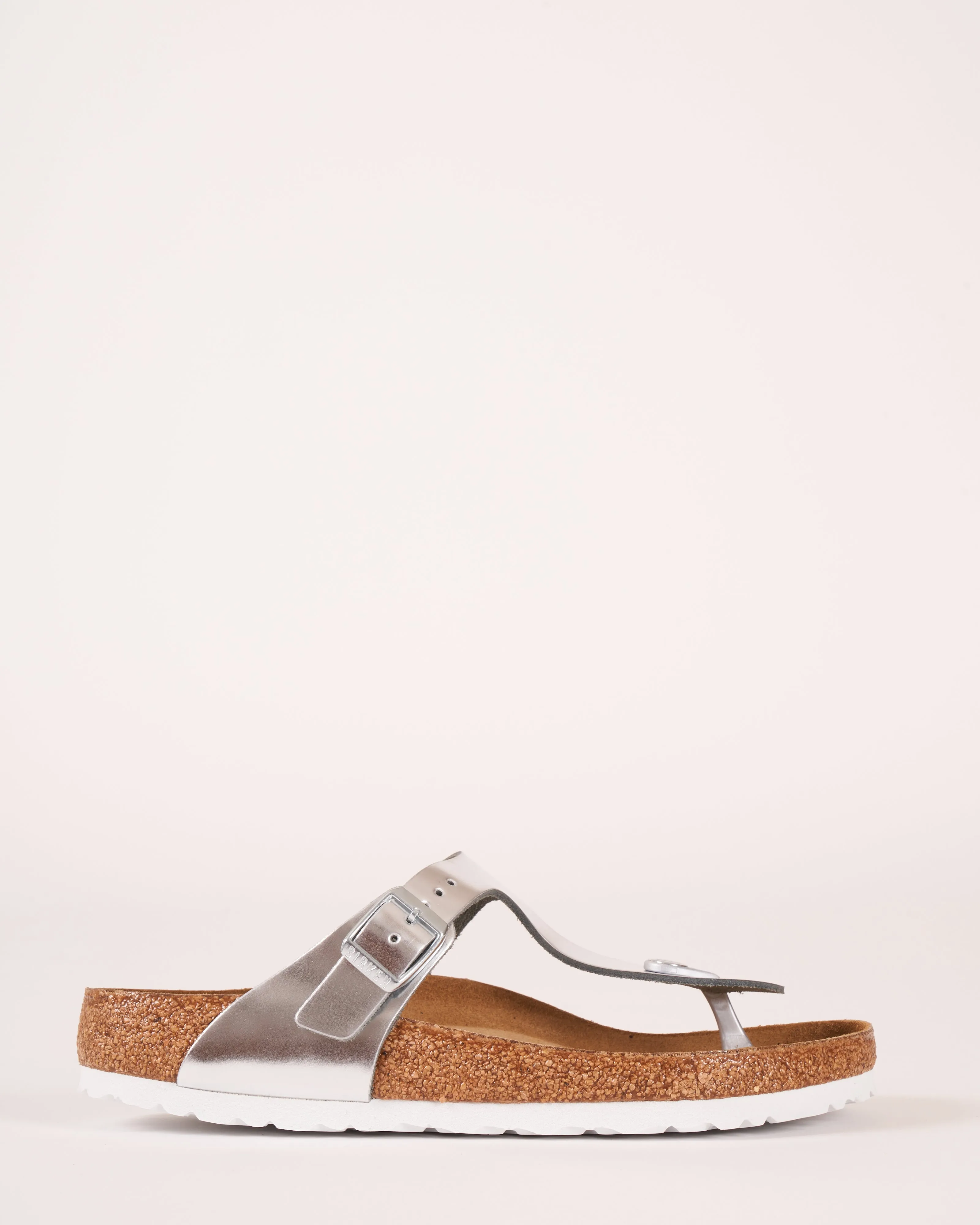 gizeh soft footbed sandal - metallic silver leather
