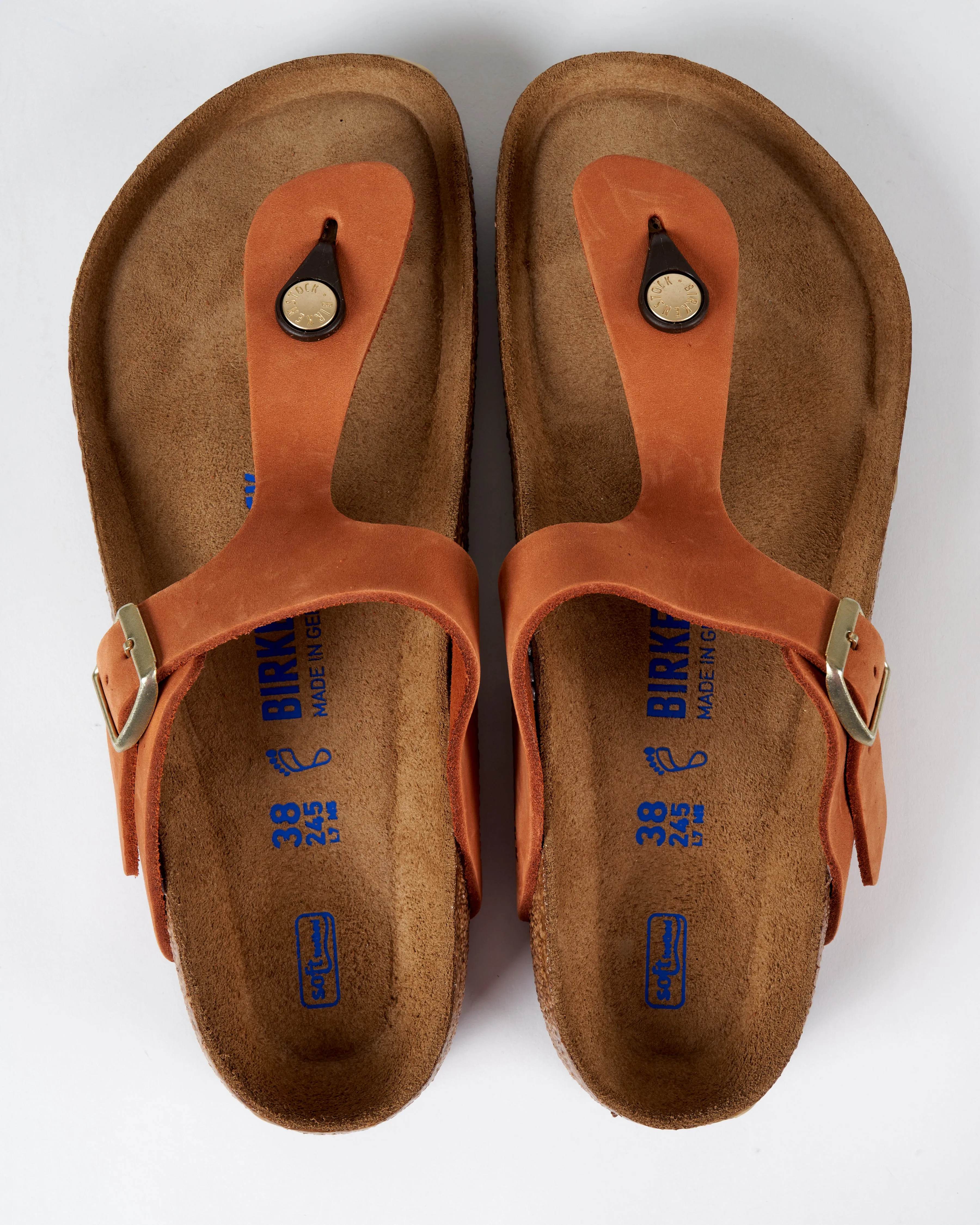 gizeh soft footbed sandal - nubuck pecan