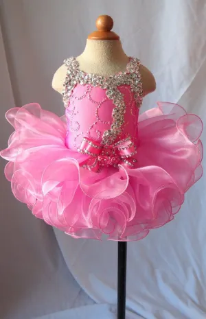 Glitz Beaded Bodice Little Princess/Toddler Cupcake Pageant Dress