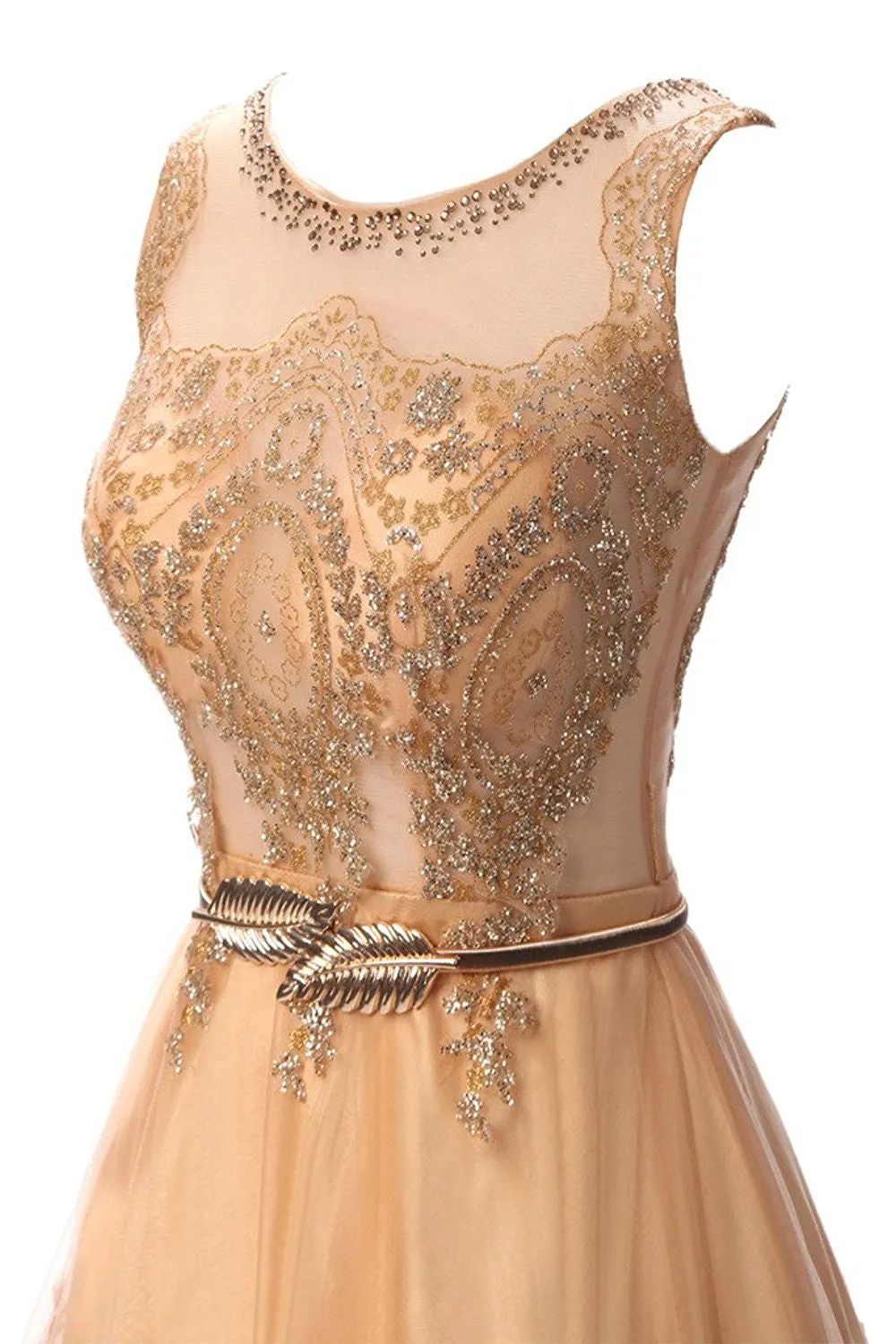 Gold Prom Party Dress