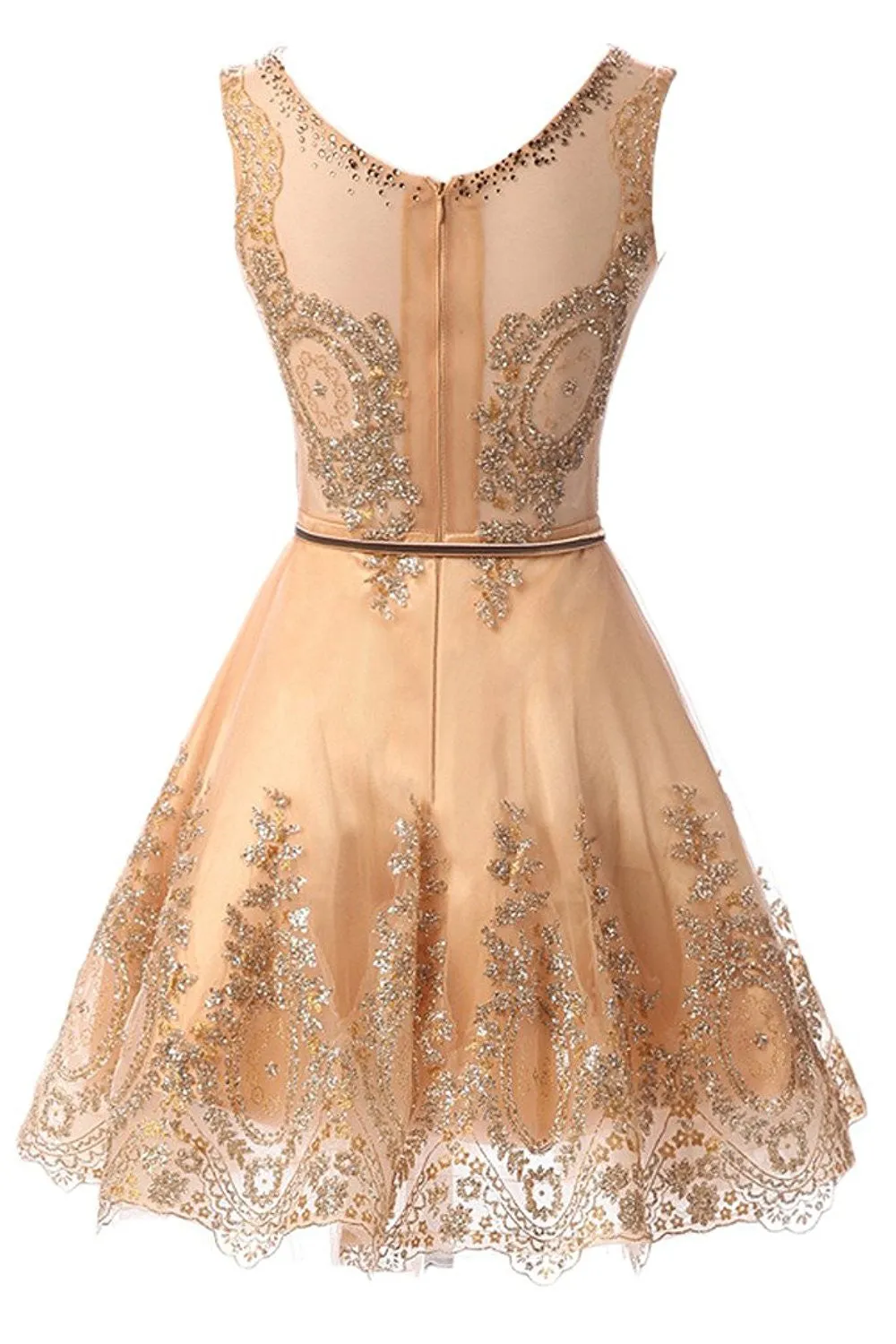 Gold Prom Party Dress