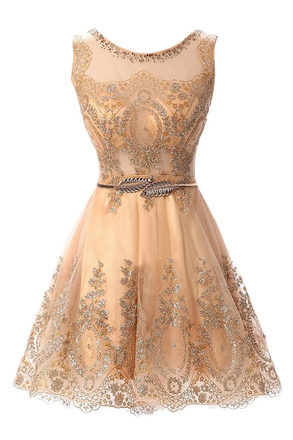Gold Prom Party Dress