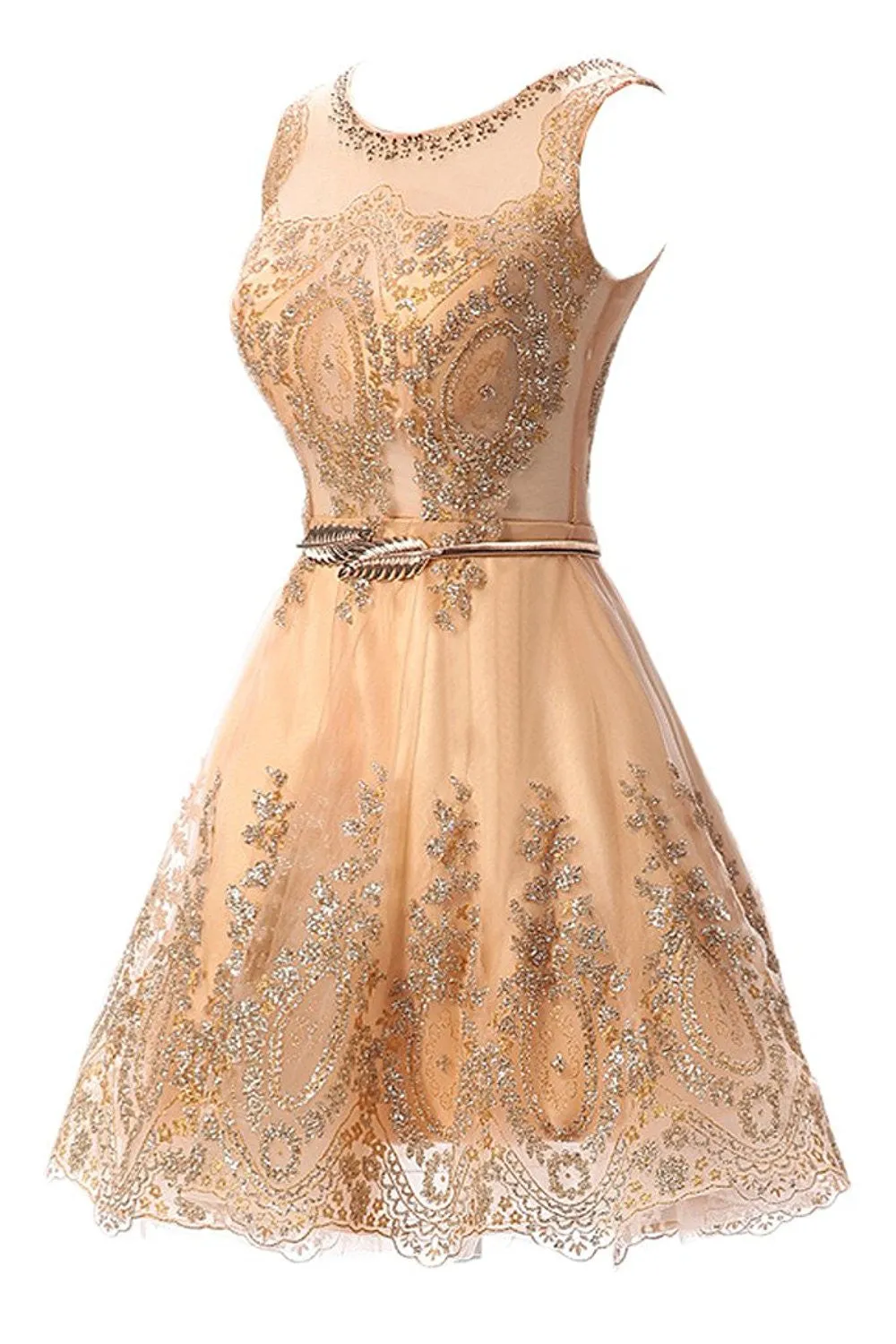 Gold Prom Party Dress
