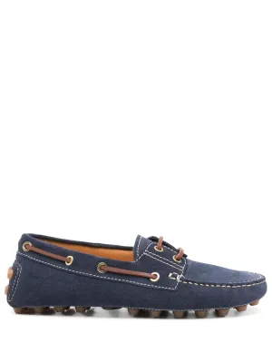Gommino bubble suede leather loafers
