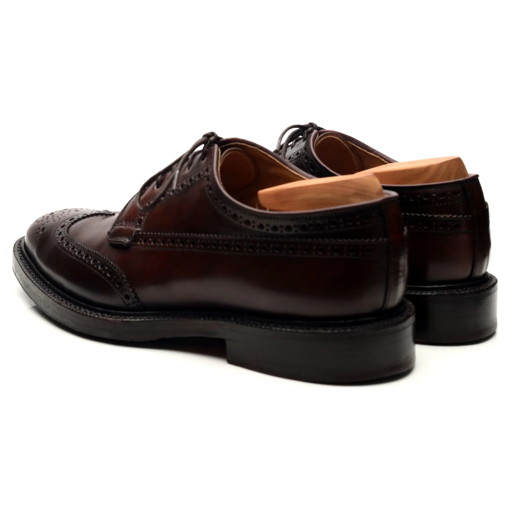'Grafton' Burgundy Cordovan Leather Derby Brogues UK 7 G