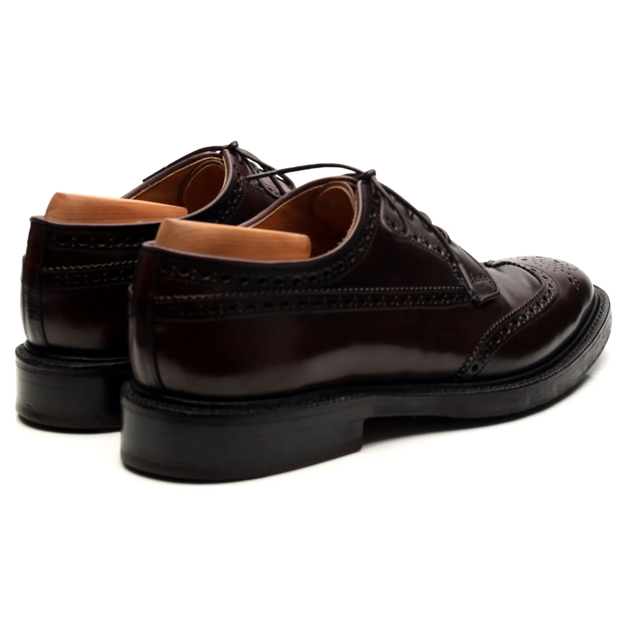 'Grafton' Burgundy Cordovan Leather Derby Brogues UK 7 G