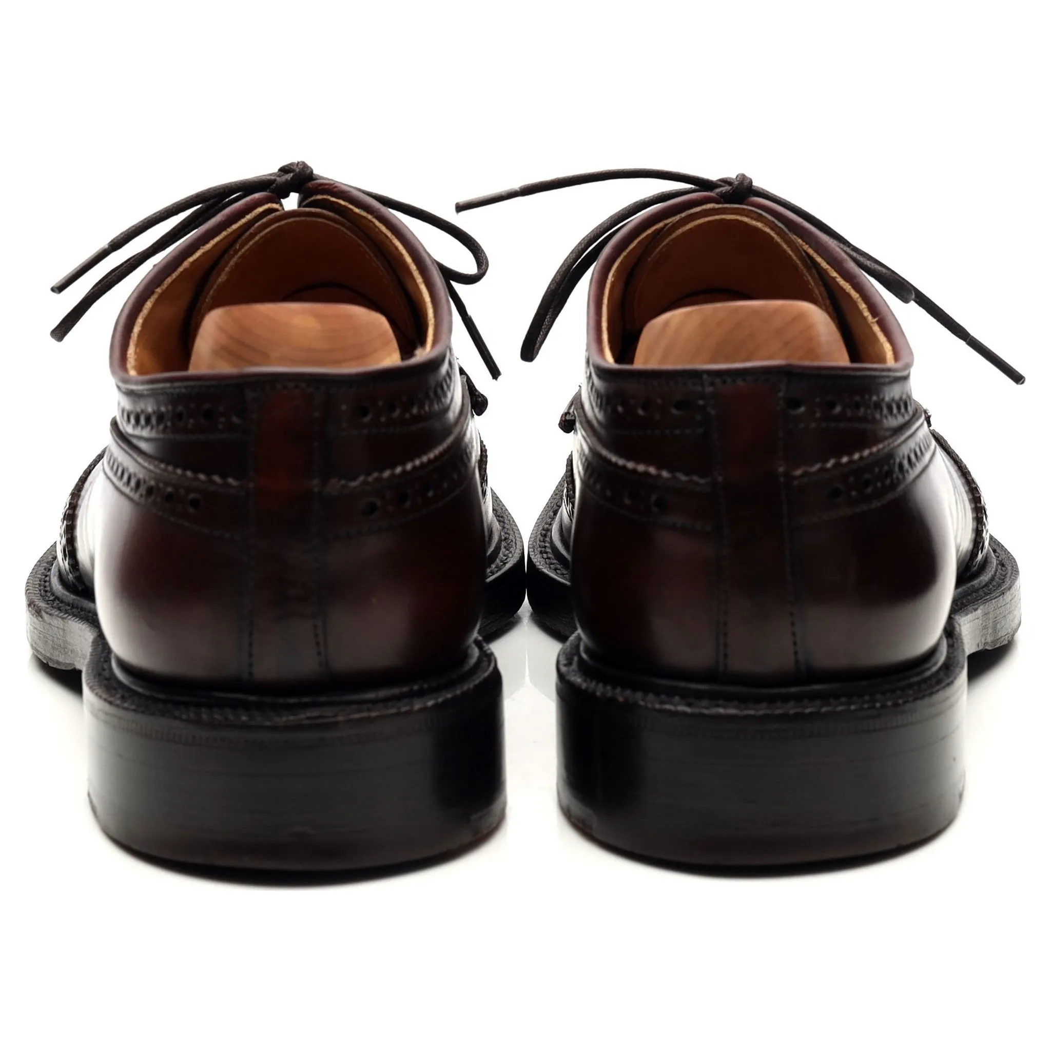 'Grafton' Burgundy Cordovan Leather Derby Brogues UK 7 G