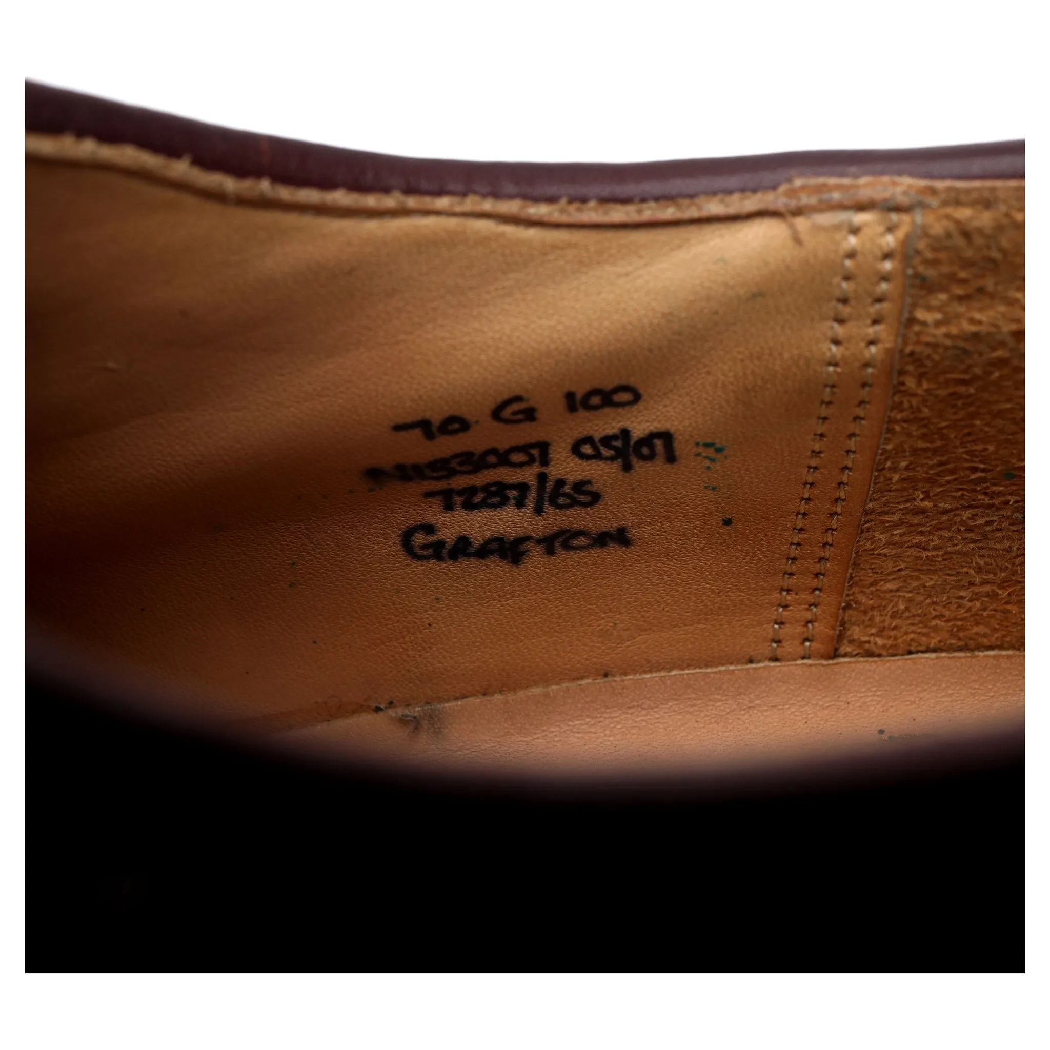 'Grafton' Burgundy Cordovan Leather Derby Brogues UK 7 G