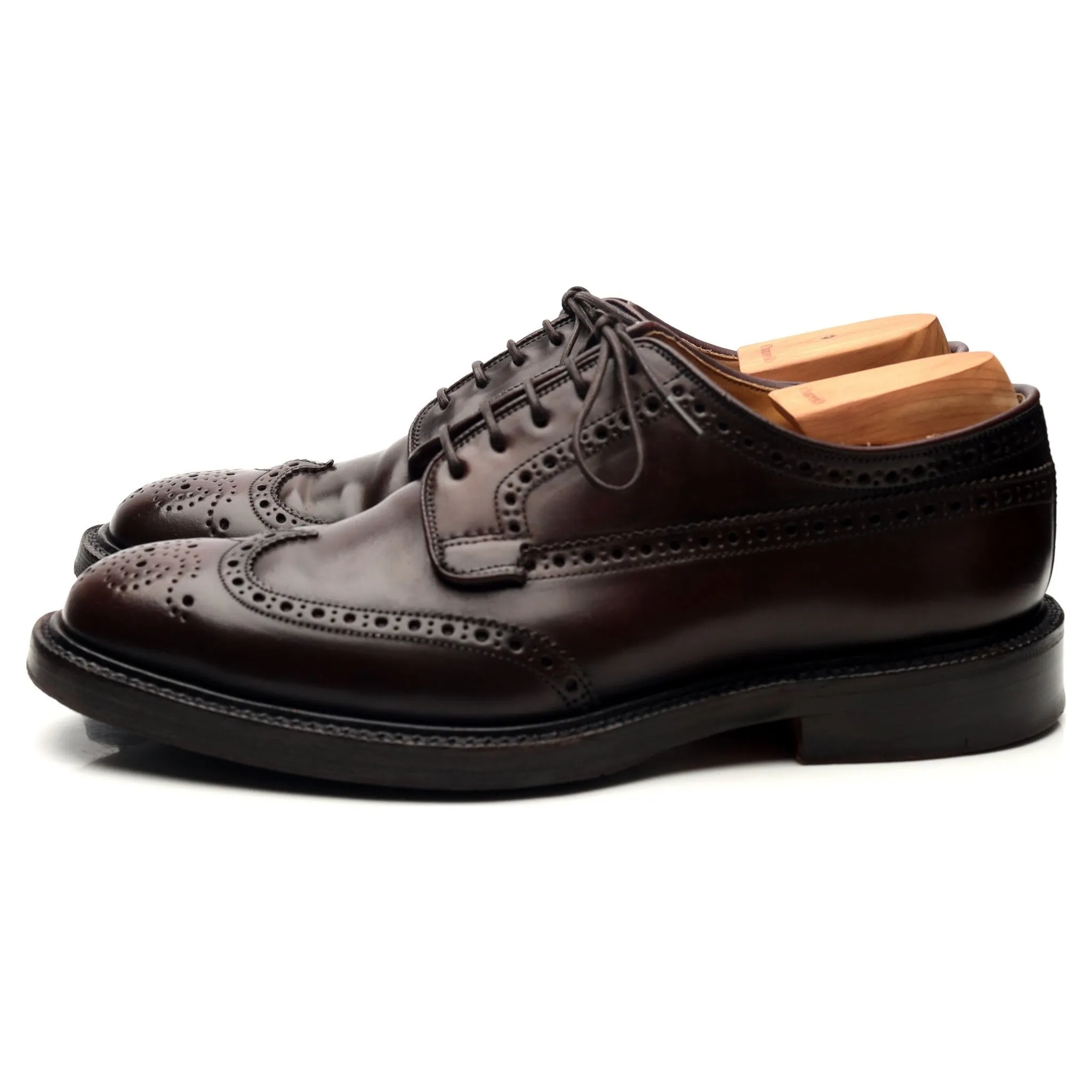 'Grafton' Burgundy Cordovan Leather Derby Brogues UK 7 G