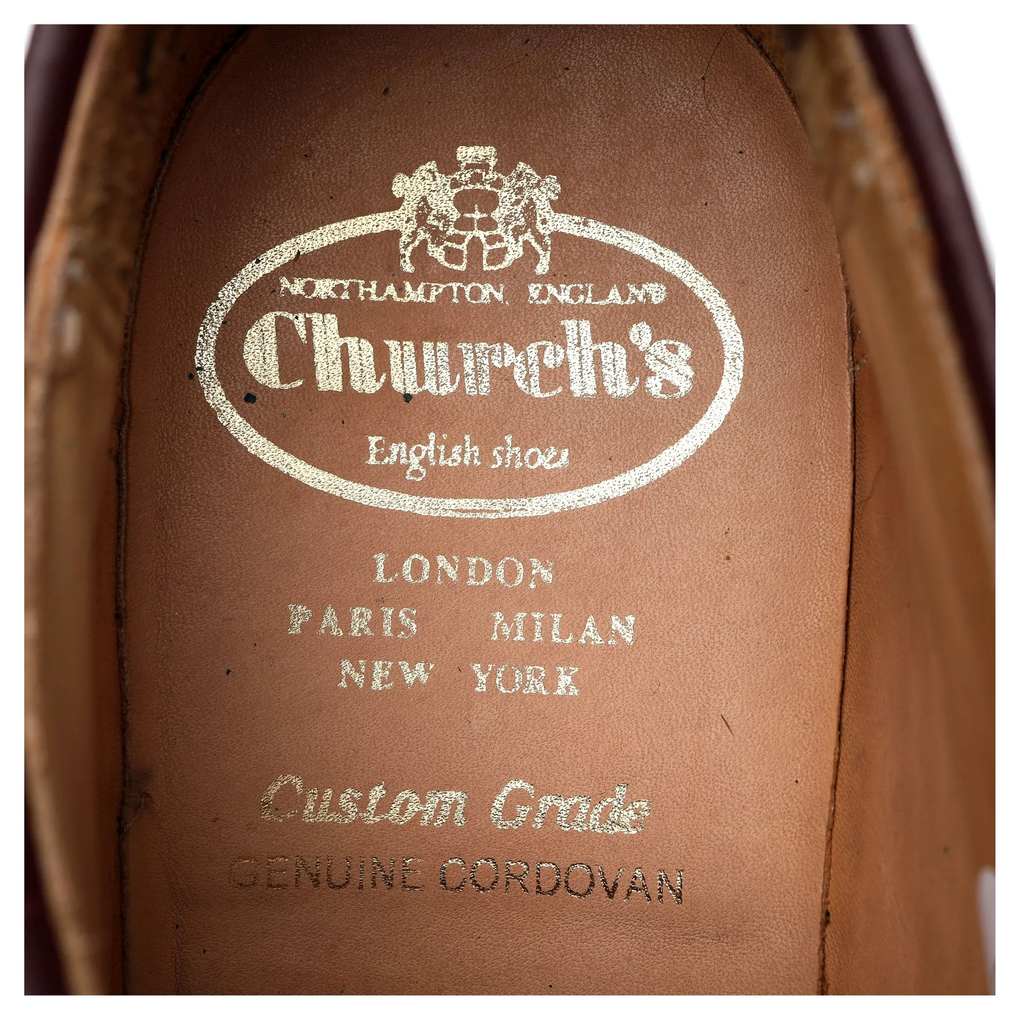 'Grafton' Burgundy Cordovan Leather Derby Brogues UK 7 G