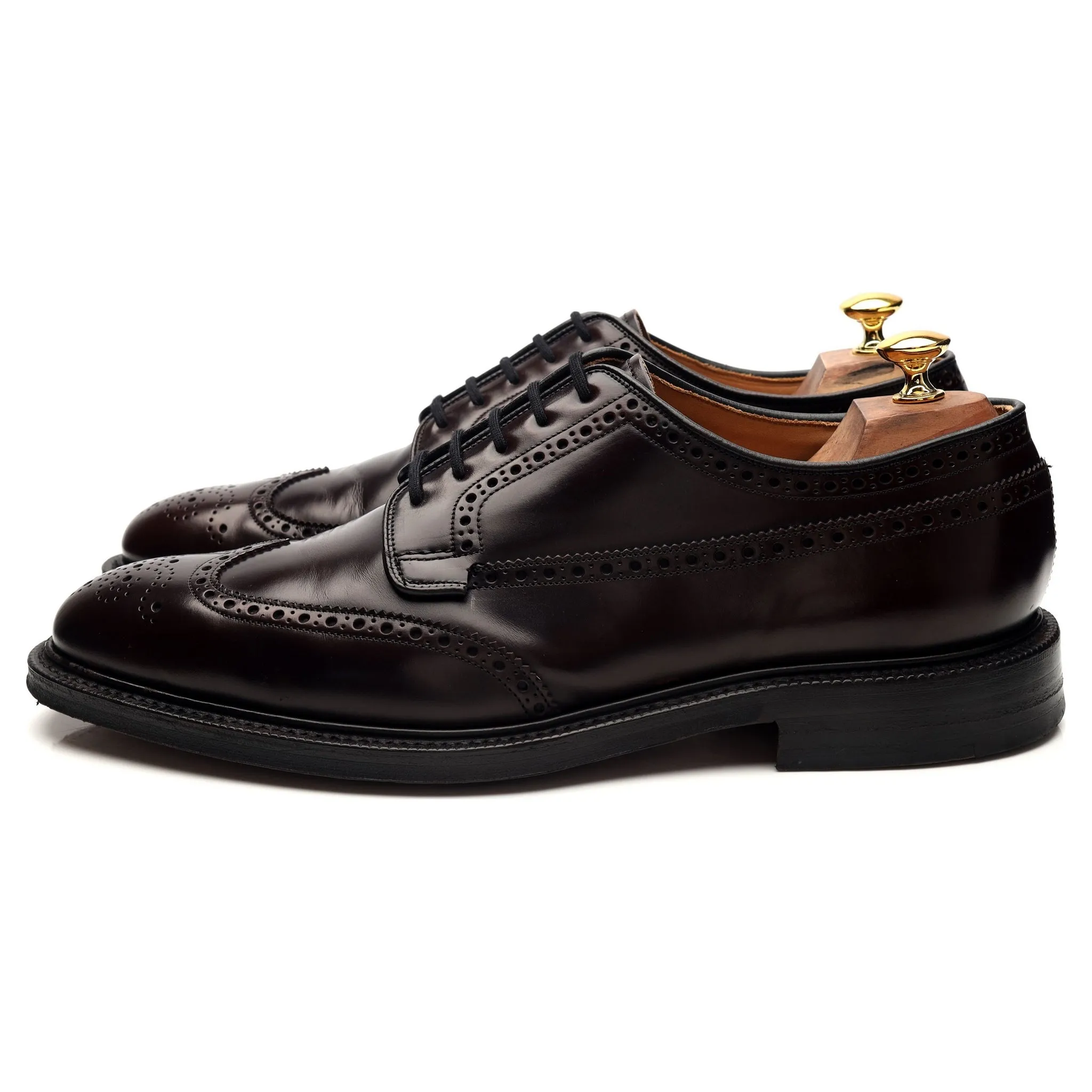 'Grafton' Burgundy Leather Derby Brogues UK 11 F