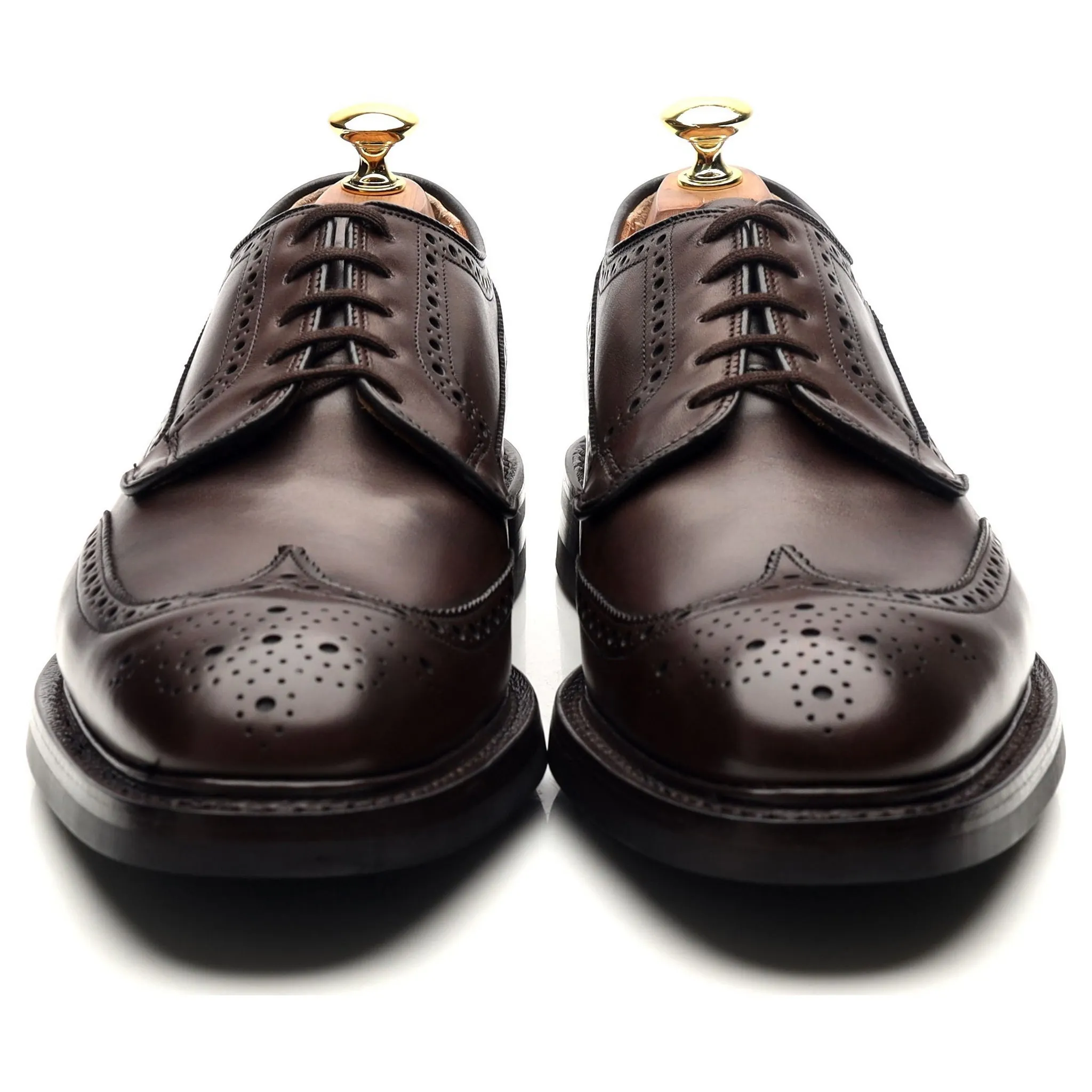 'Grafton' Dark Brown Leather Derby Brogues UK 8 F