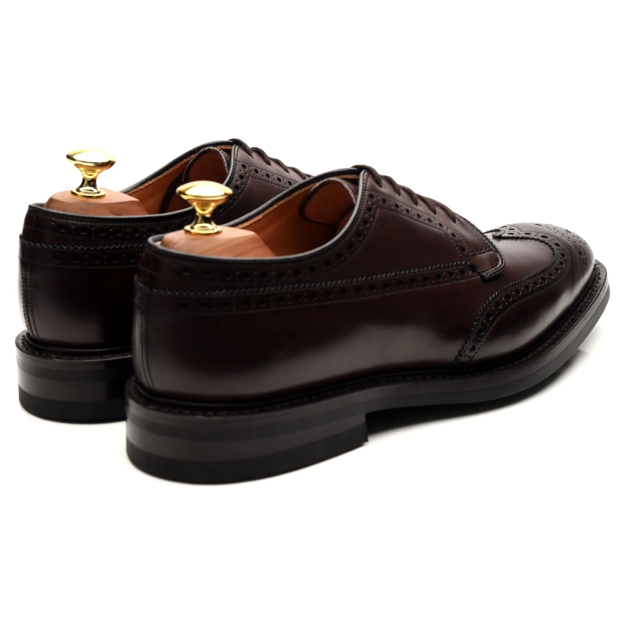 'Grafton' Dark Brown Leather Derby Brogues UK 8 F