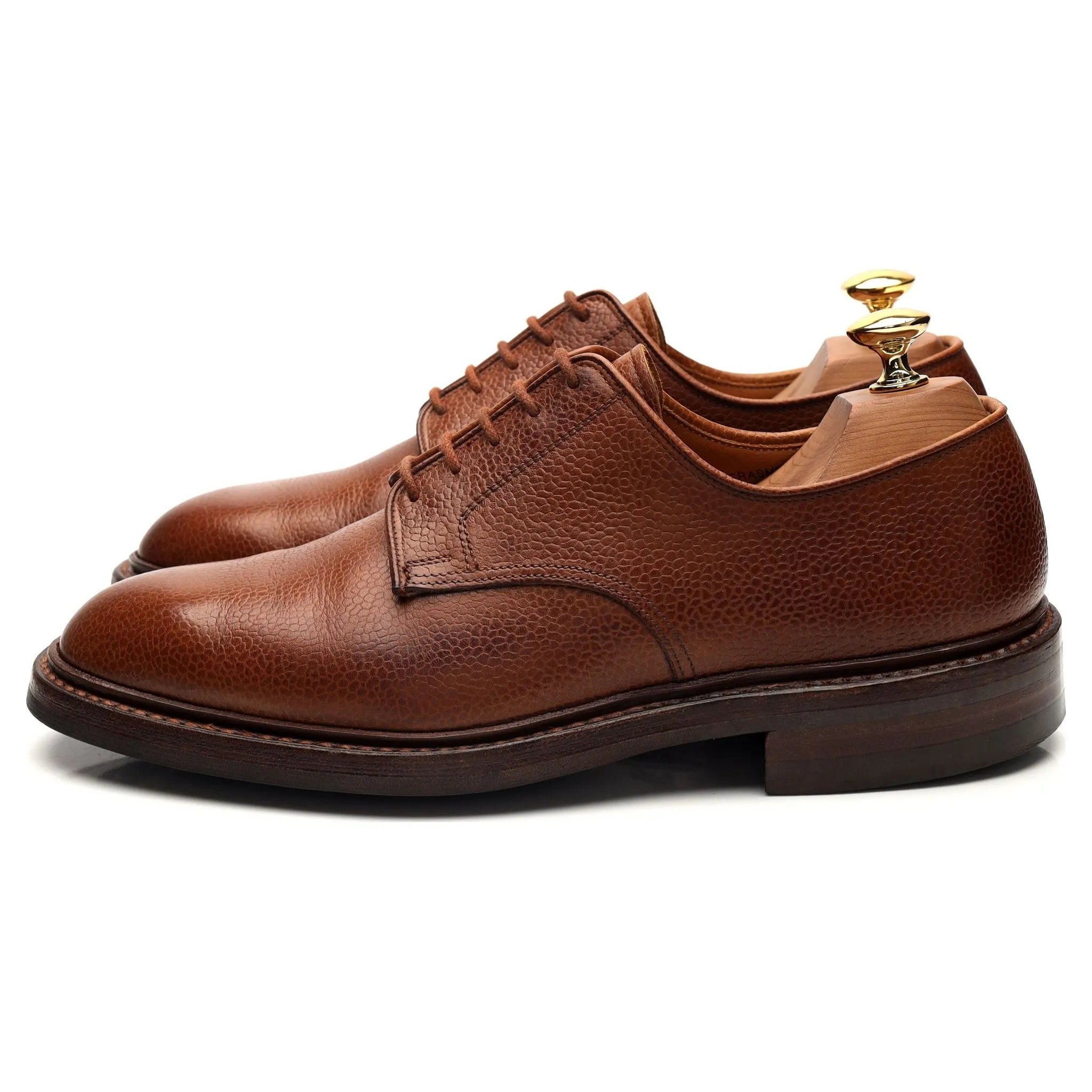 'Grasmere' Tan Brown Grain Leather Derby UK 6 E