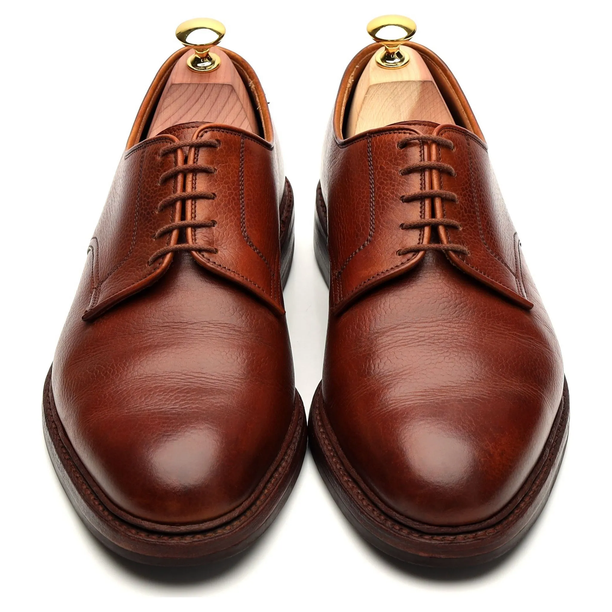 'Grasmere' Tan Brown Grain Leather Derby UK 7.5 G