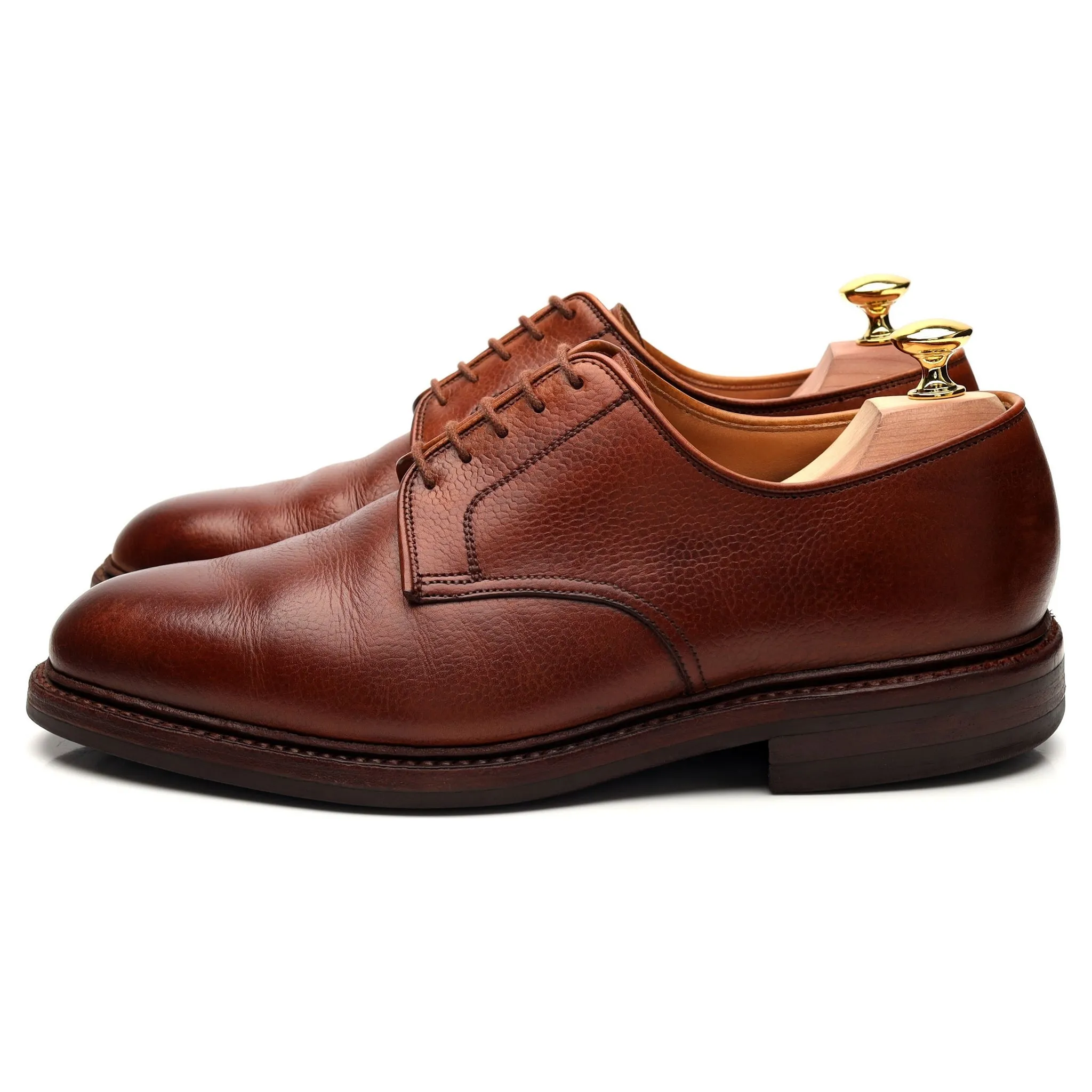 'Grasmere' Tan Brown Grain Leather Derby UK 7.5 G