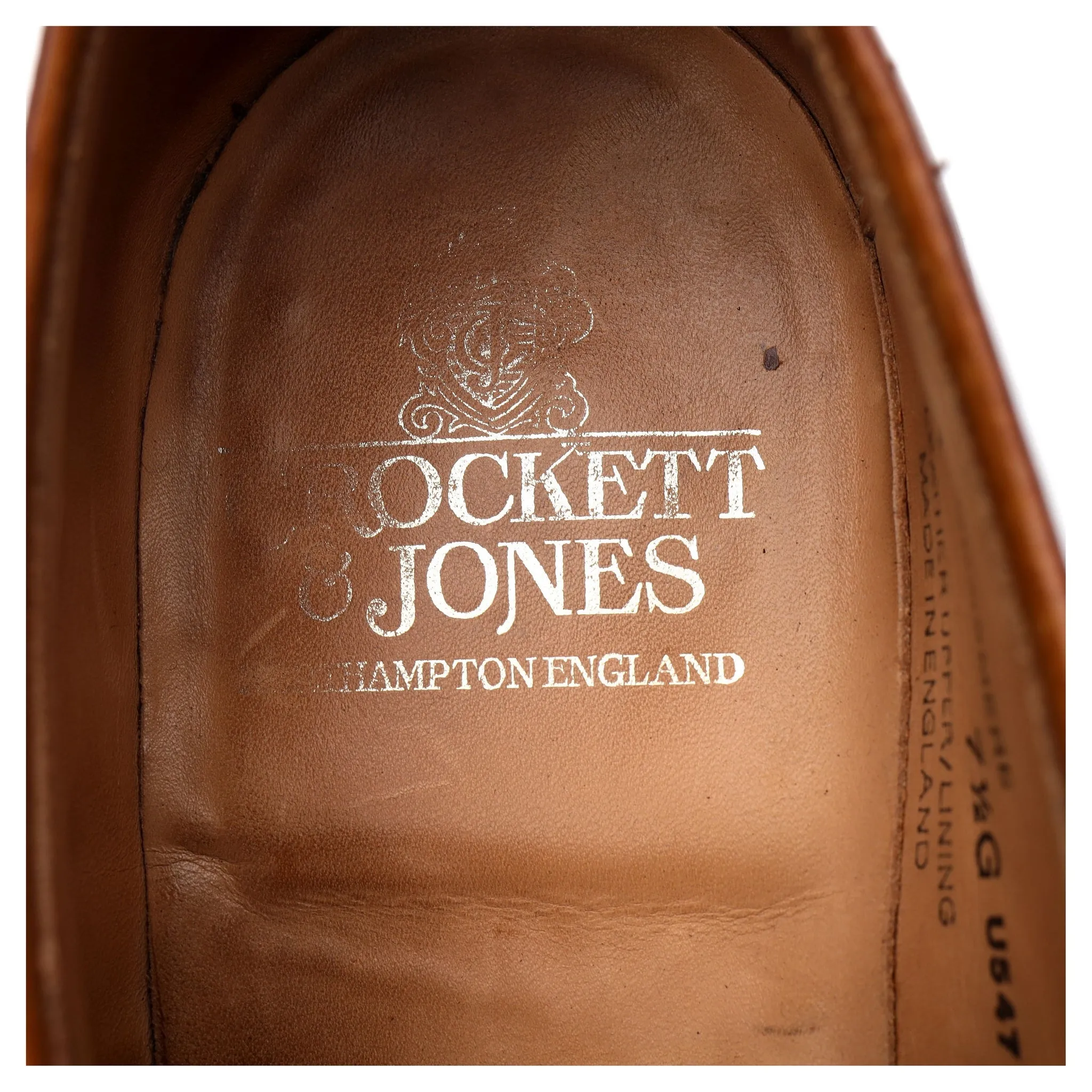 'Grasmere' Tan Brown Grain Leather Derby UK 7.5 G