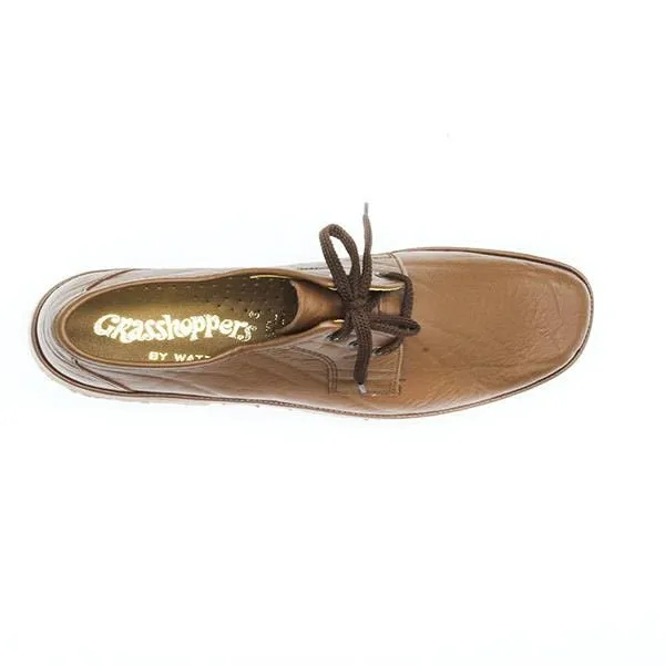 Grasshopper Mens Tornado Mid Brown Semi Formal Lace up Shoe