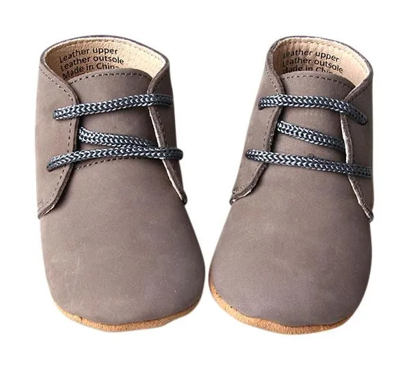 Gray - Classic Boots - US Size 2-4 - Soft Sole