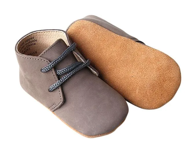 Gray - Classic Boots - US Size 2-4 - Soft Sole