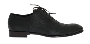 Green Frog Skin Leather Formal Shoes