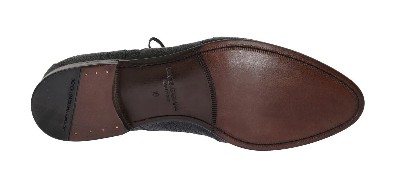Green Frog Skin Leather Formal Shoes