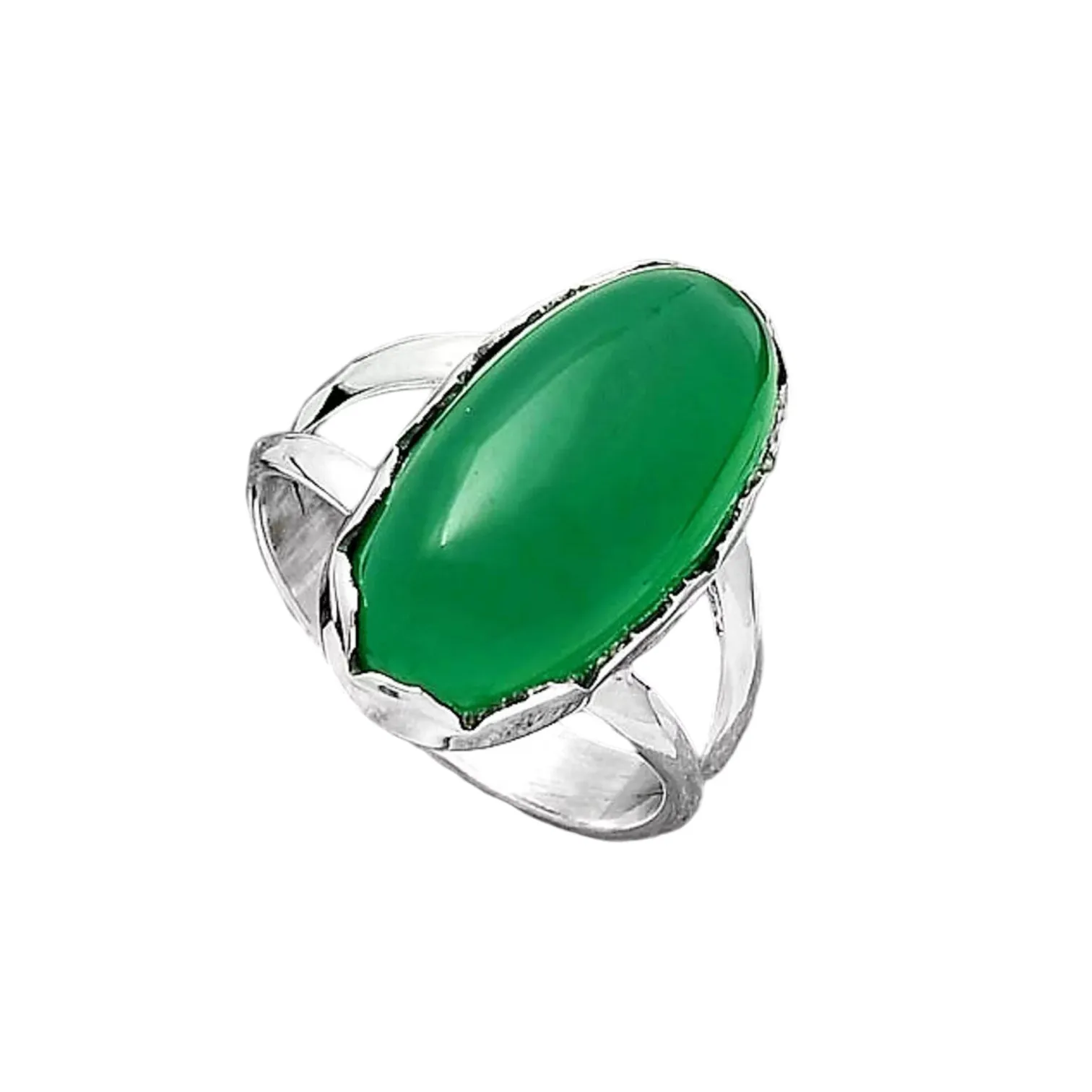 Green Onyx Solid 925 Sterling Silver Ring 7