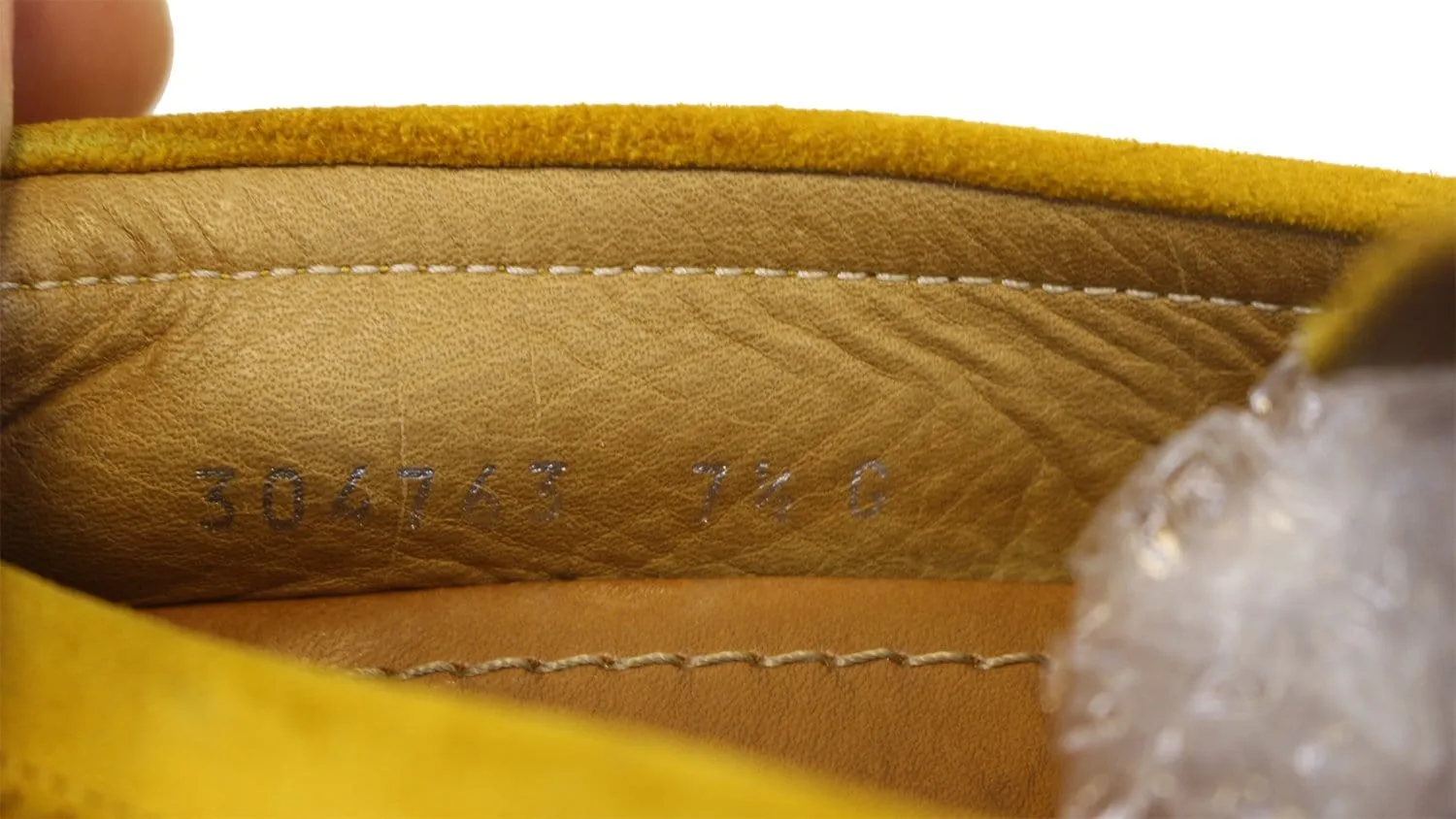 Gucci Men's Yellow Suede web Driver Loafer Size 7.1/2 G
