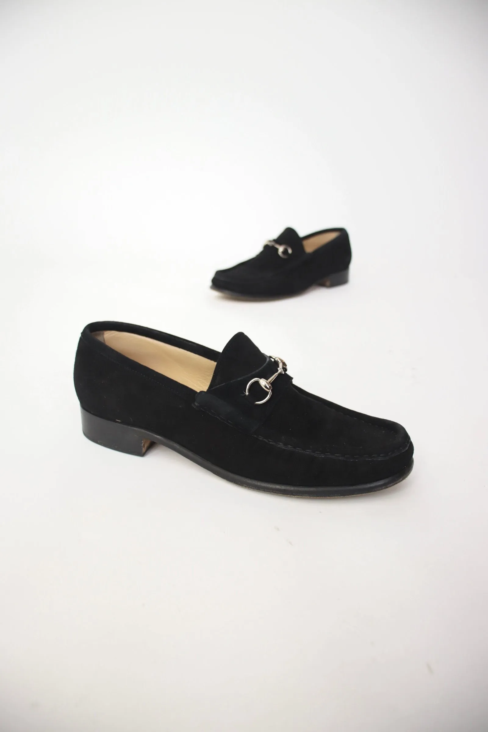 Gucci Suede Horsebit Loafers