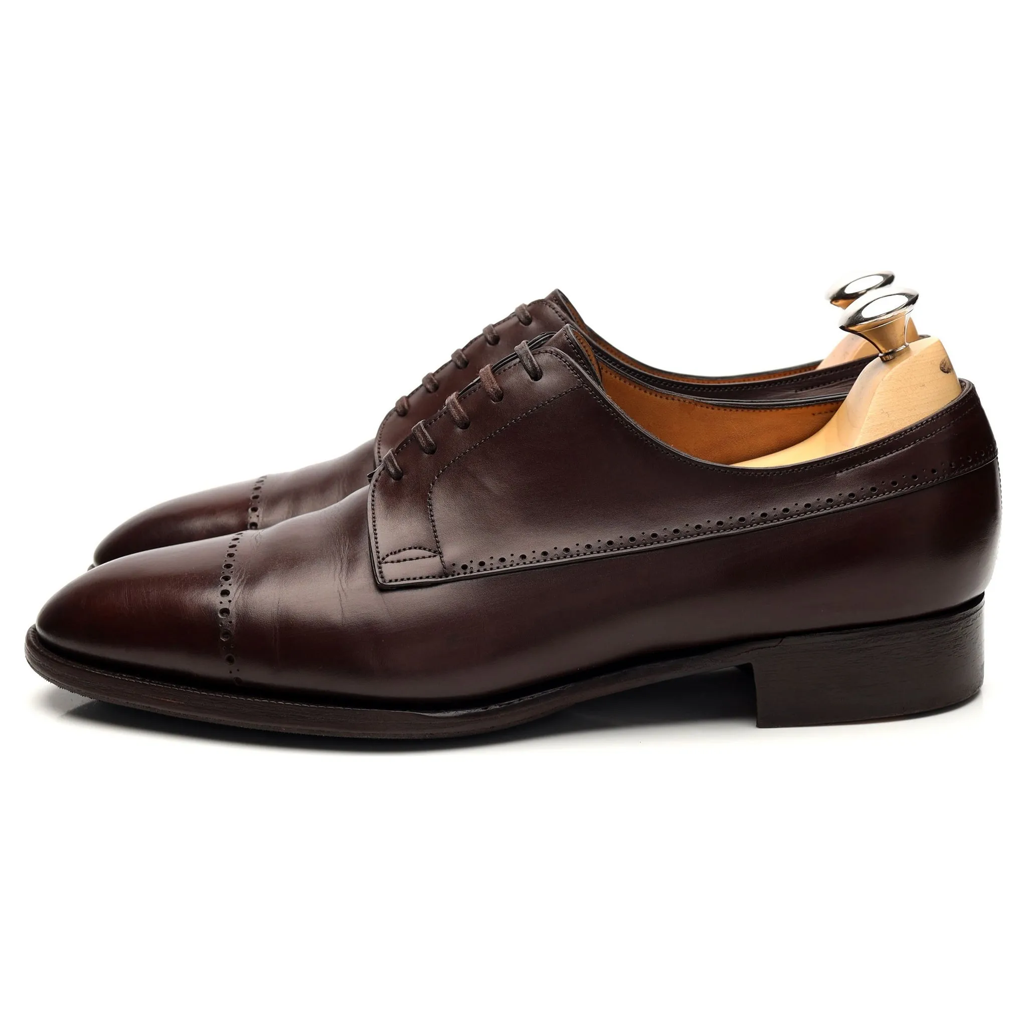 'Haddon' Dark Brown Leather Derby UK 7.5 E