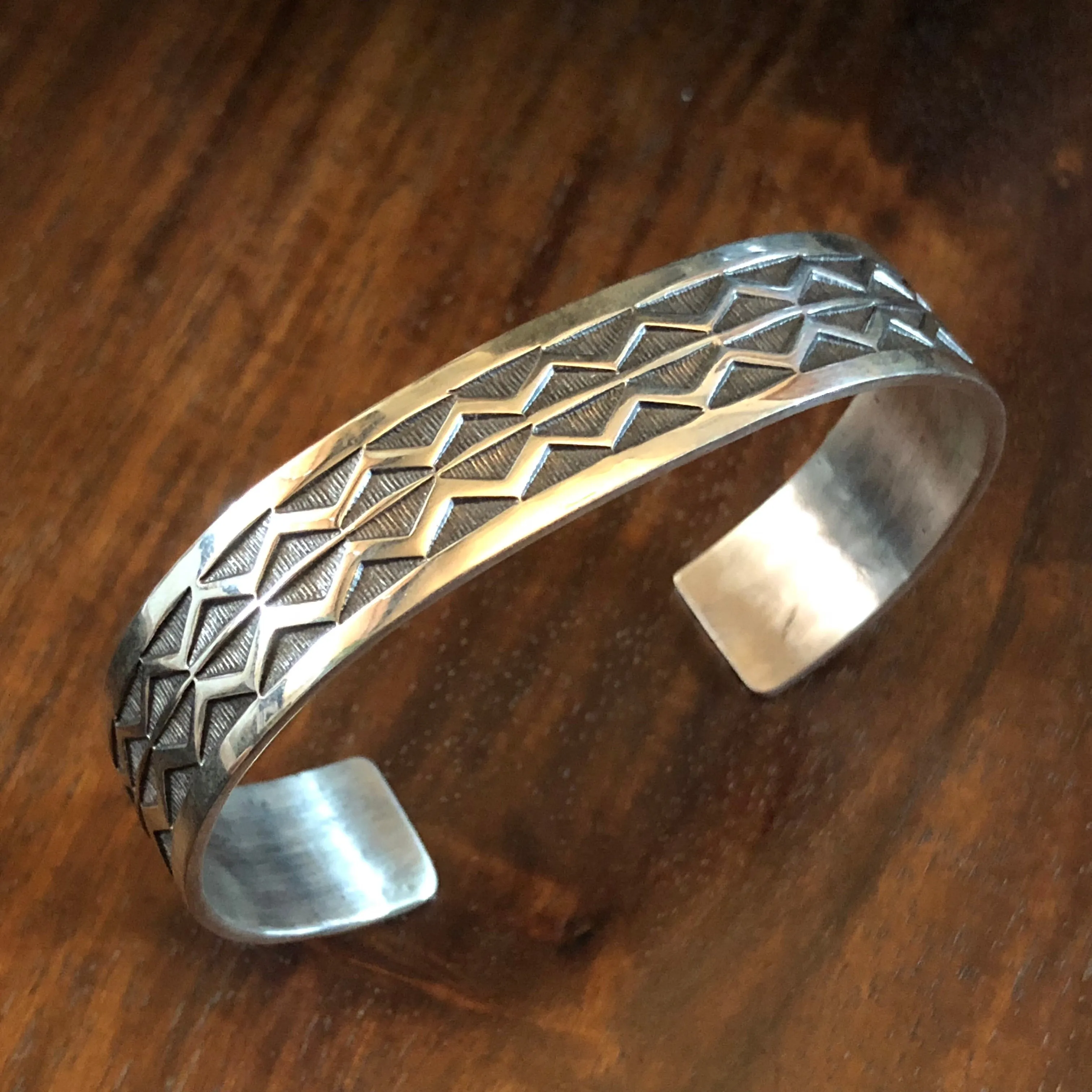 Hand Stamped Silver Bracelet by Sunshine Reeves