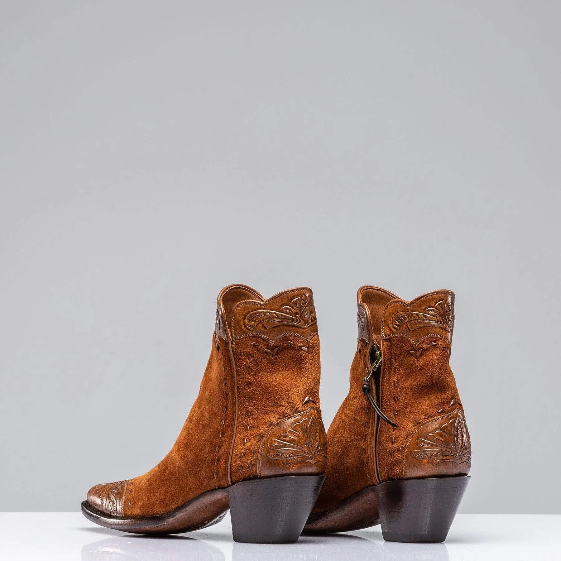 Hand Tooled Calfskin on Suede Zorro