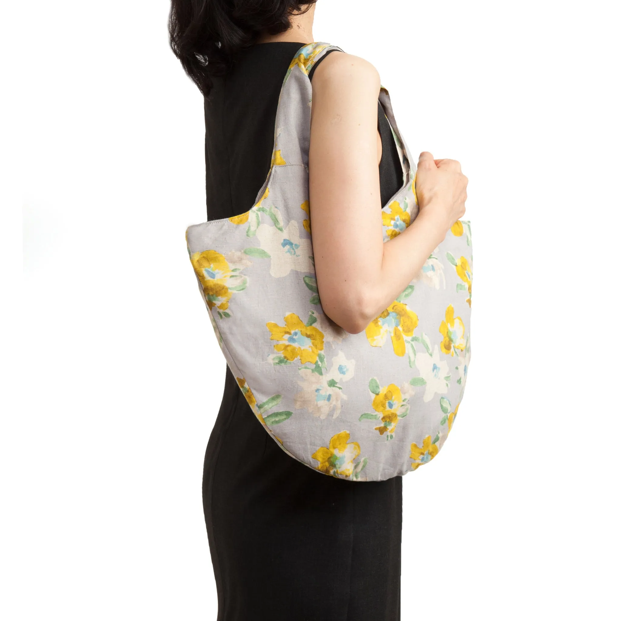 Handmade Cotton Bag with Yellow Flowers
