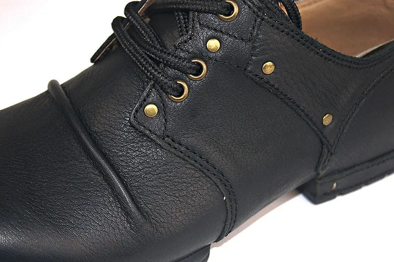 Handmade Genuine Cow Leather Ankle Boots Fashion Men Shoes Boots Rivet Flat Shoes Casual Lace-Up shoes,Best quality