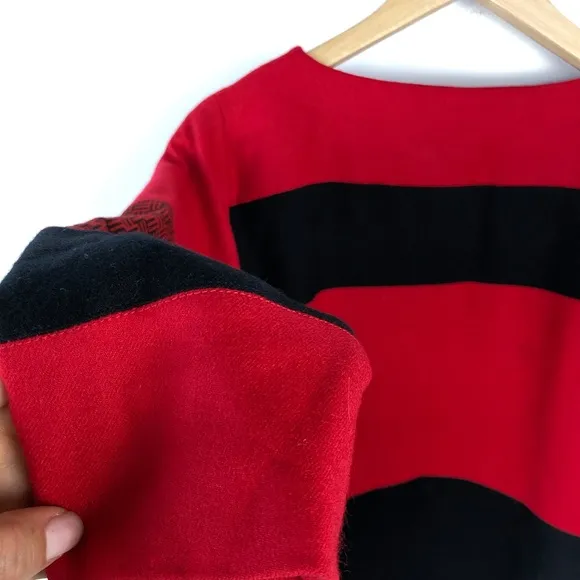Handmade Red Patch Midi Dress