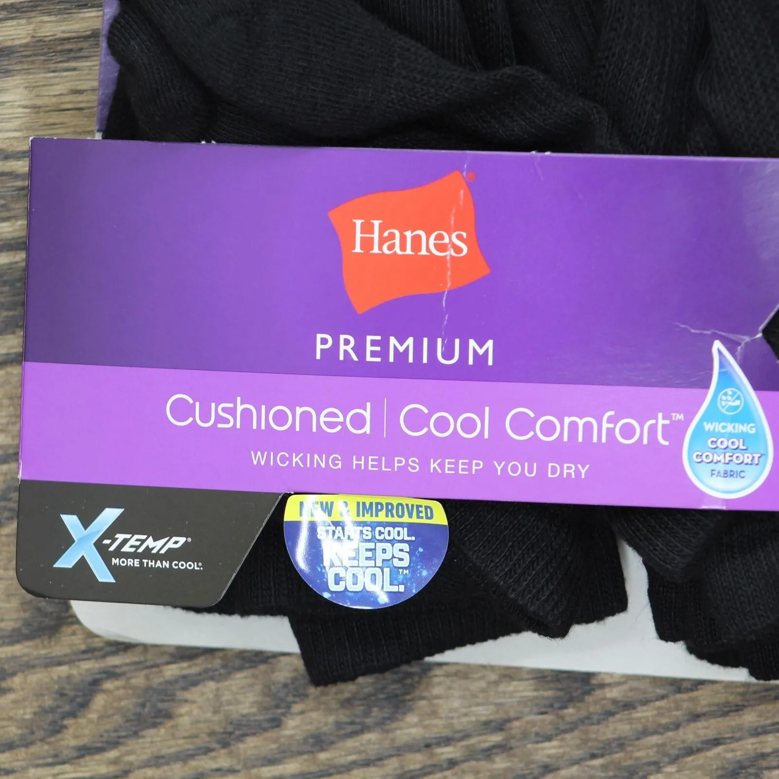 Hanes Women's 6-Pack Premium Crew Cushion Socks 709/6 709 Black 5-9