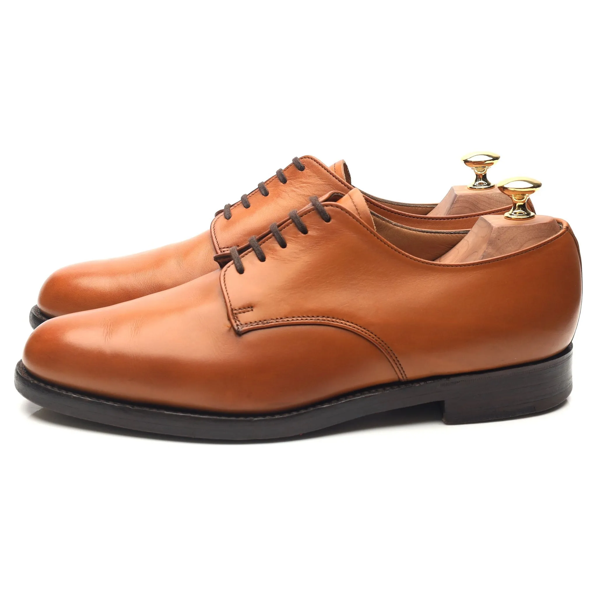 'Harewood' Tan Brown Leather Derby UK 9.5 FX