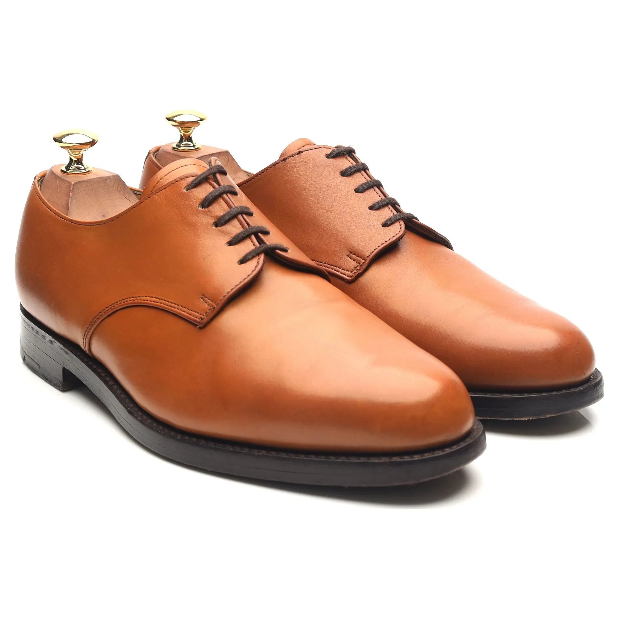 'Harewood' Tan Brown Leather Derby UK 9.5 FX