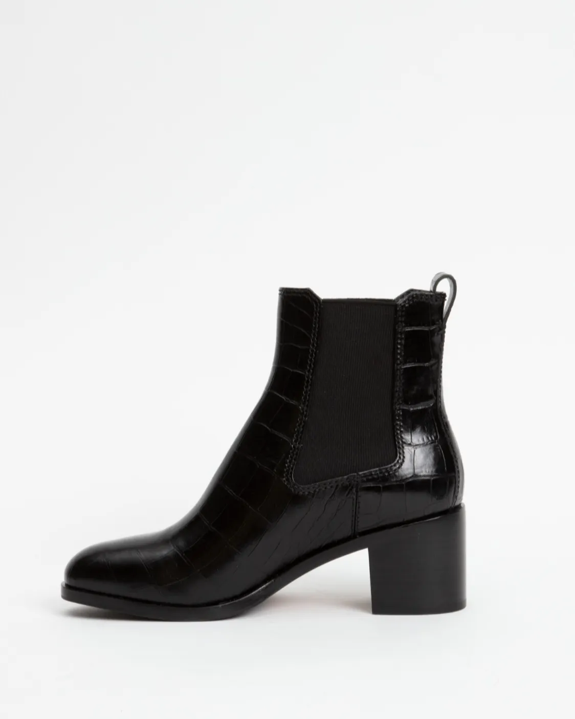 Hazel Chelsea Boot | Black Croc